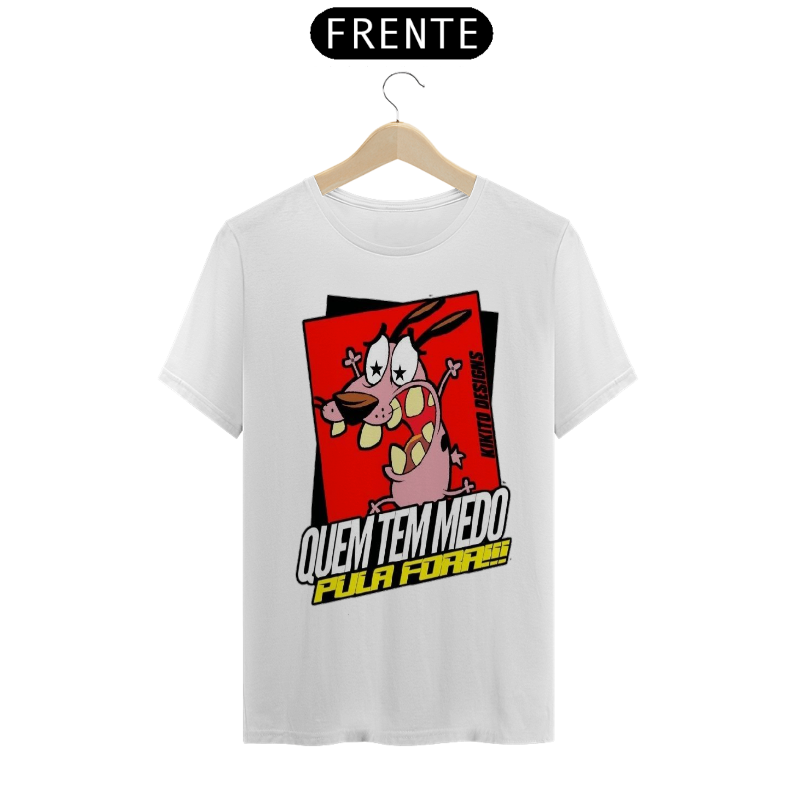 Nome do produto: camiseta -quem tem medo-pula-fora