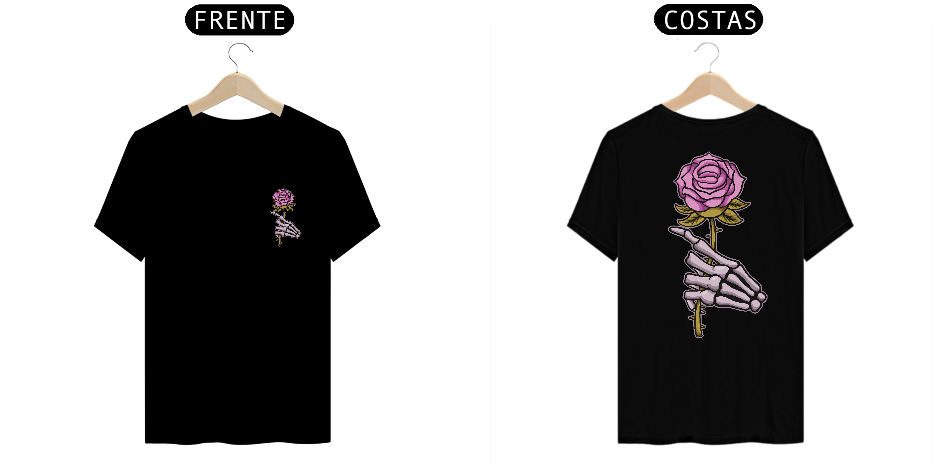 Rose Hand - Pima - (Frente e Verso)