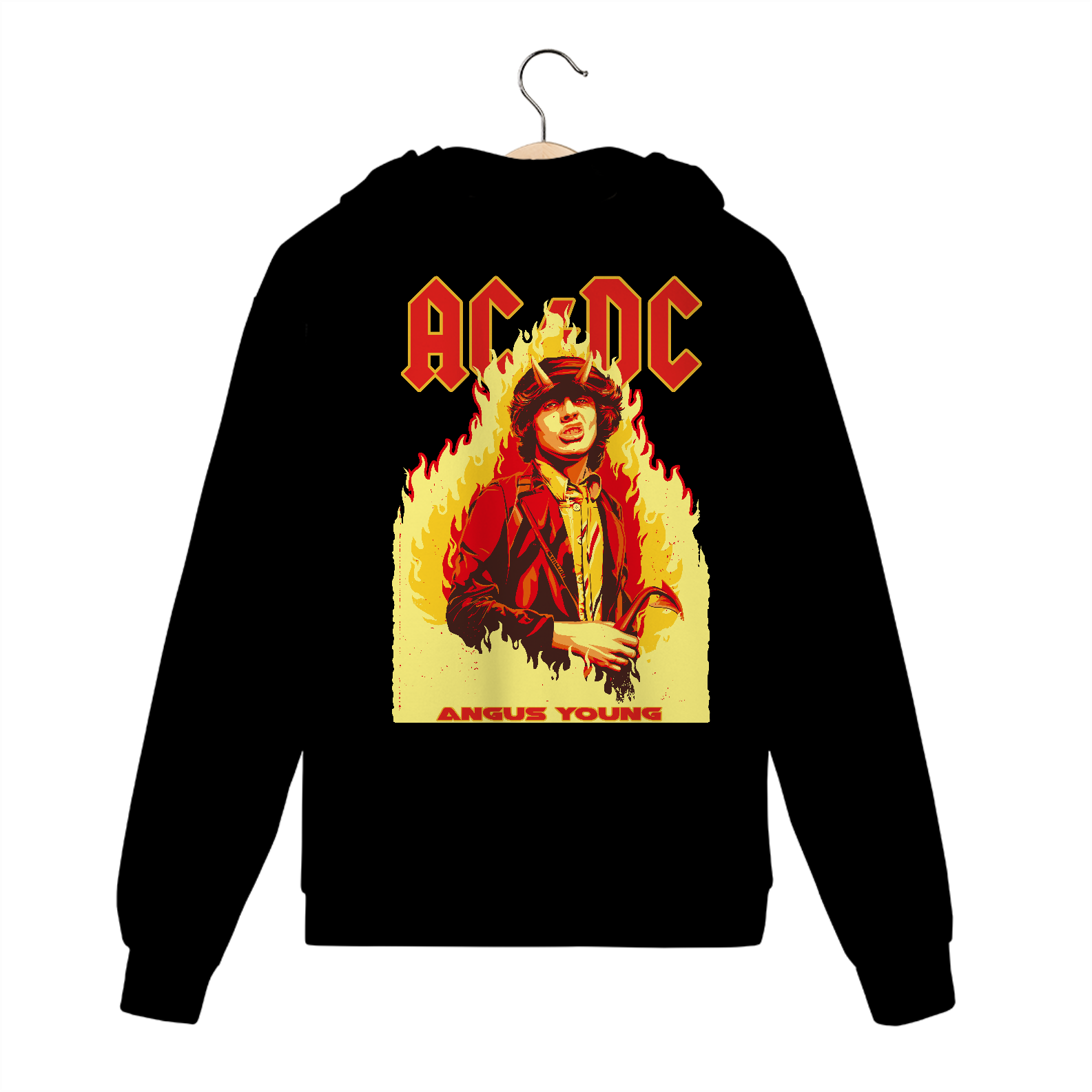Nome do produto: Casaco comZiper de Moleton ACDC Angus Young