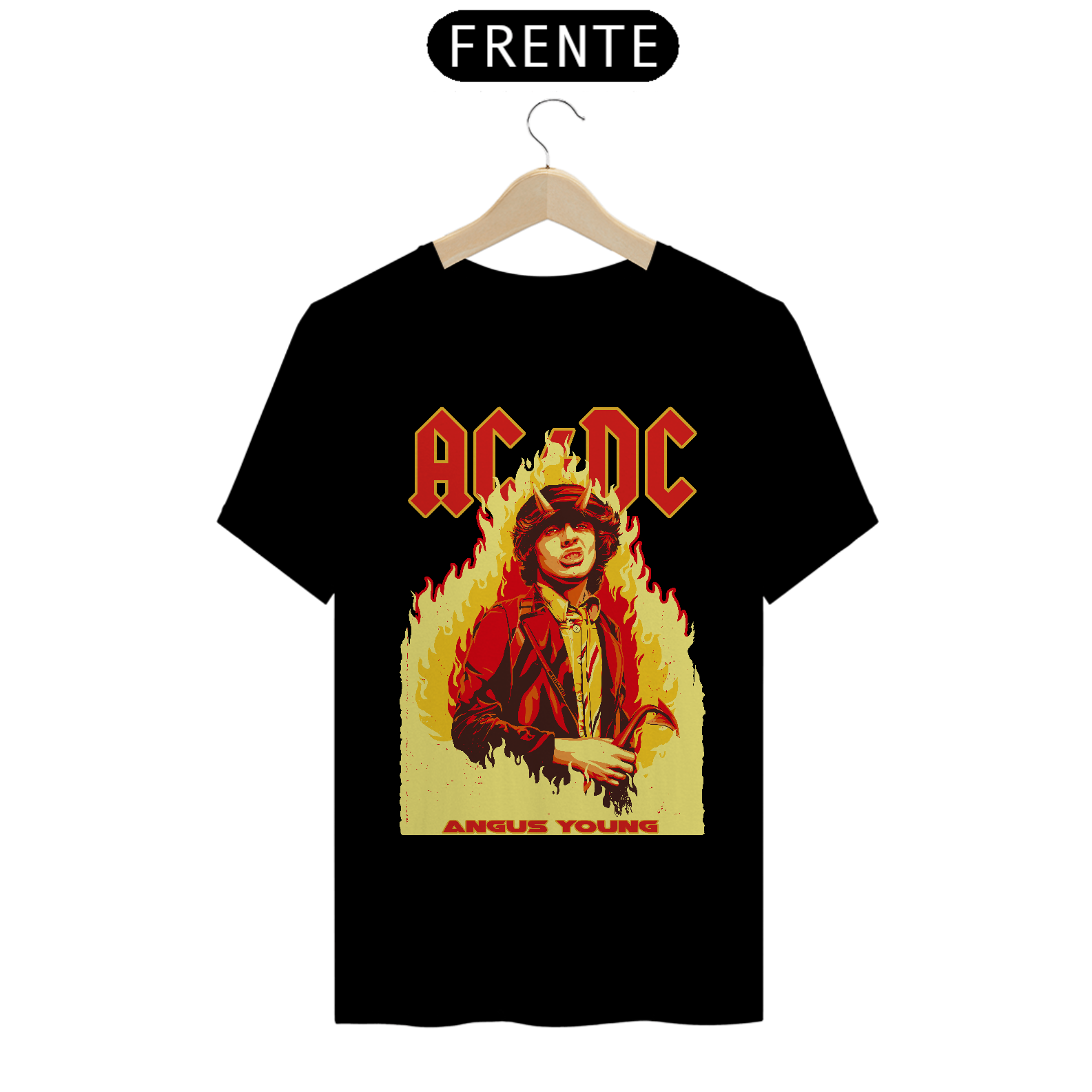 Nome do produto: Camisa de Manga ACDC Angus Young