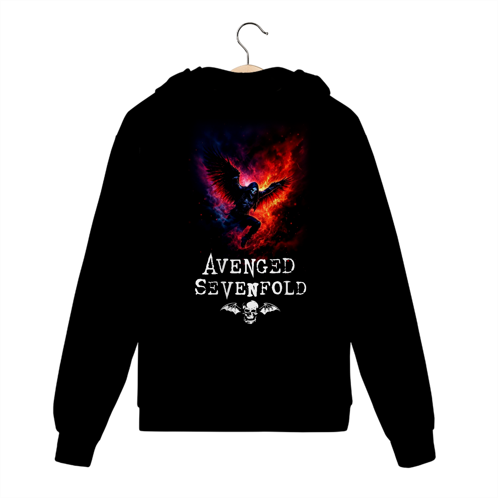 Nome do produto: Casaco de Moletom de Ziper Avenged Sevenfold