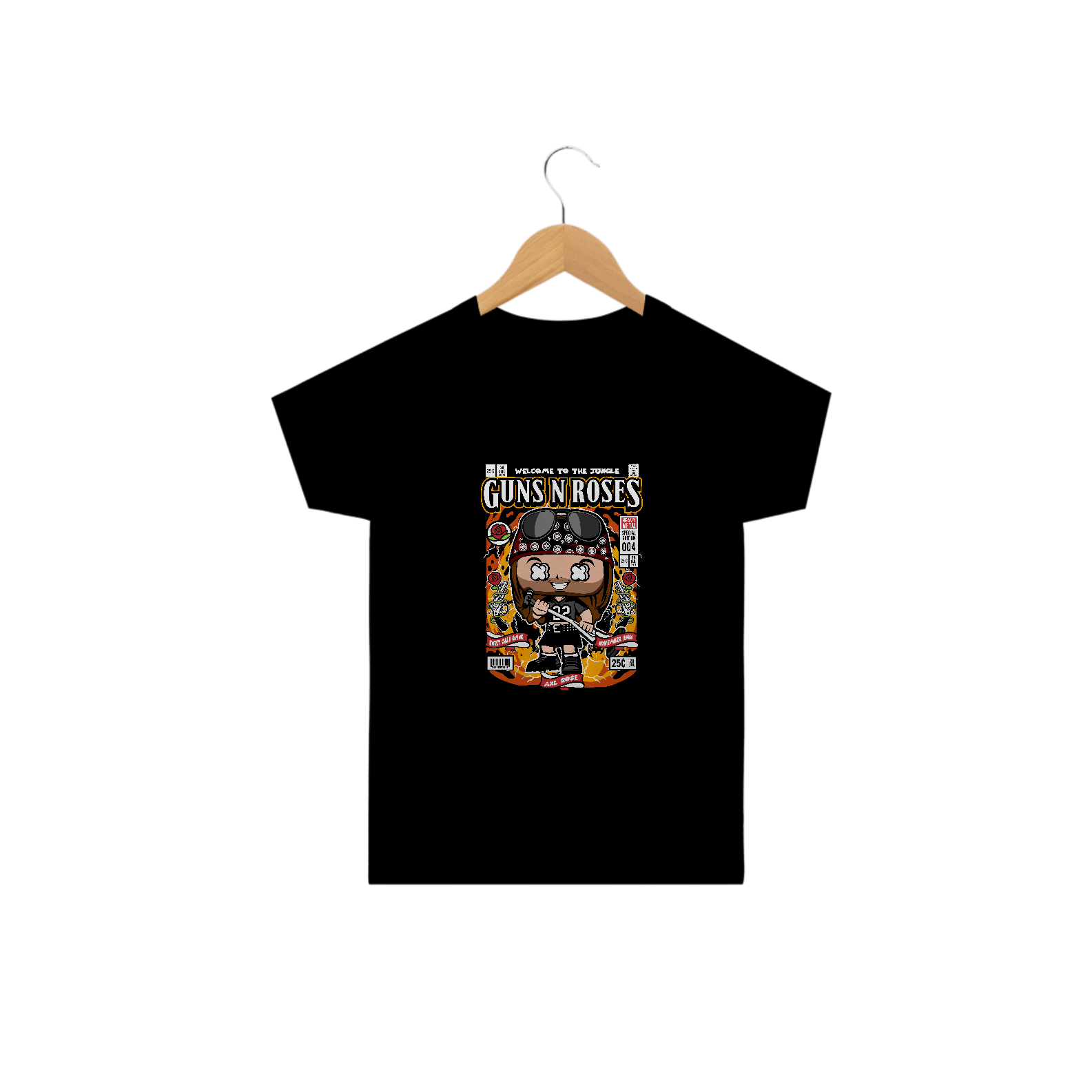 Nome do produto: Camisa Infantil Guns n\' Roses