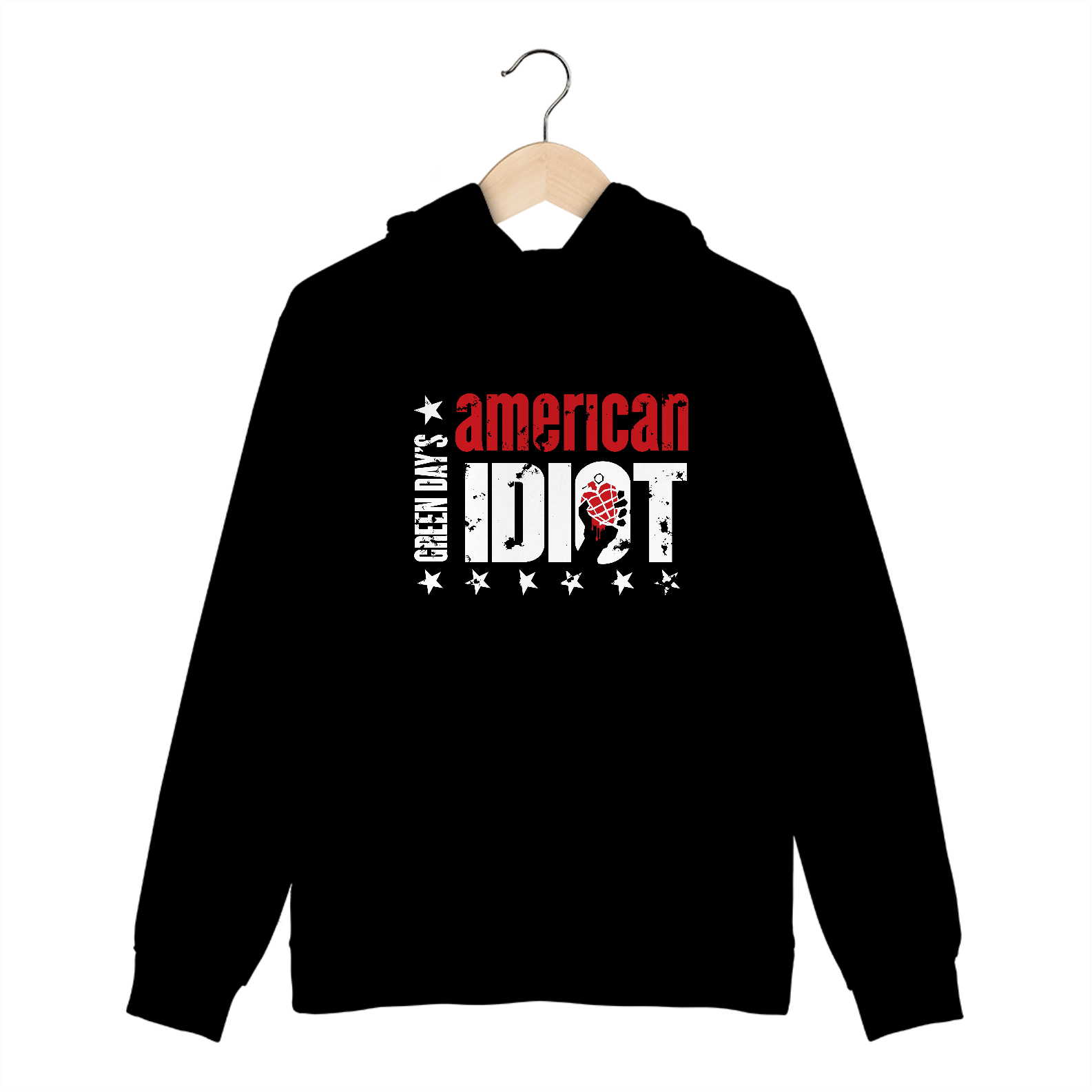 Nome do produto: Casacos  Green Day American Idiot de Moletom Canguru