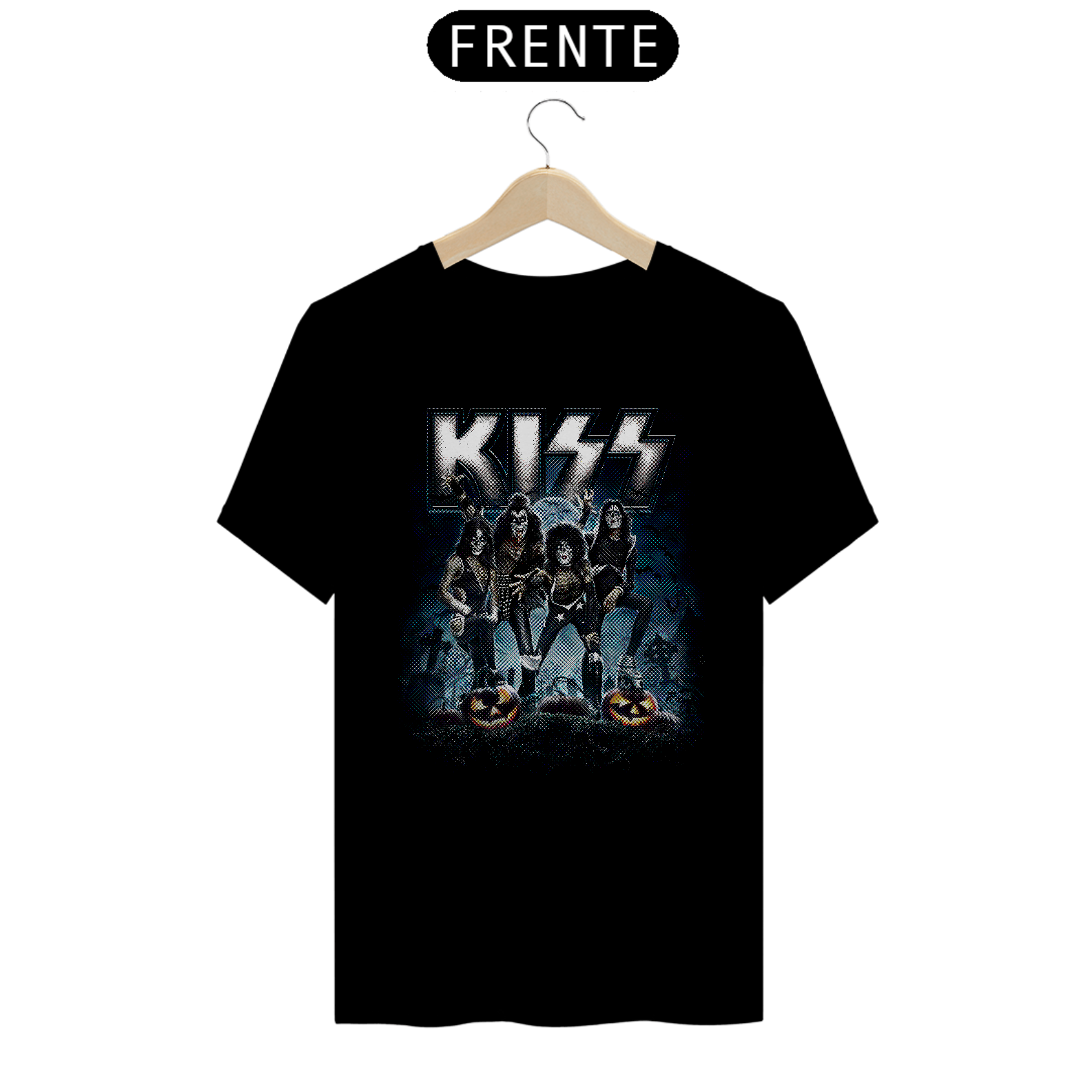 Nome do produto: Camisa Kiss Black Halloween