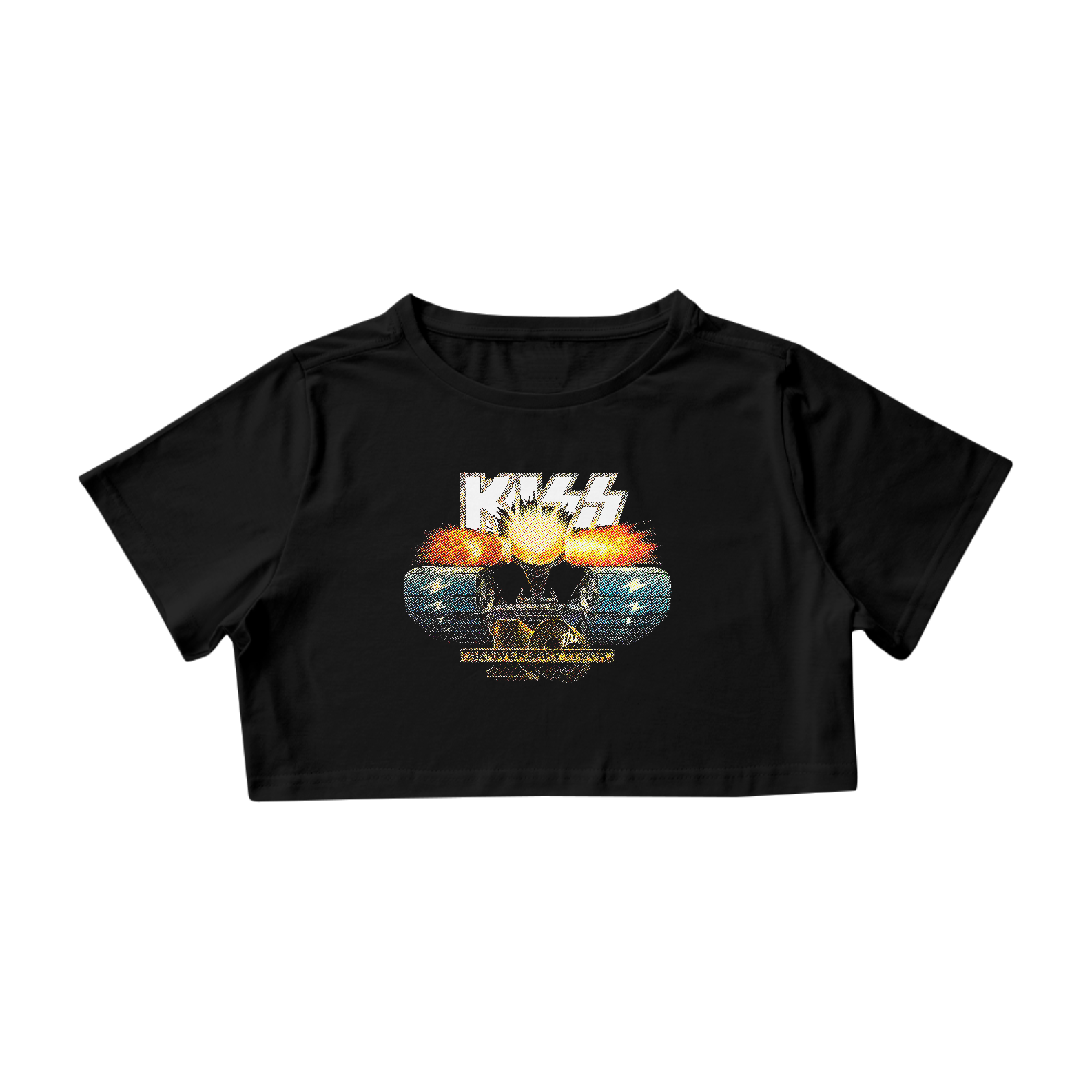 Nome do produto: Cropped Kiss Turnê 10 Anos