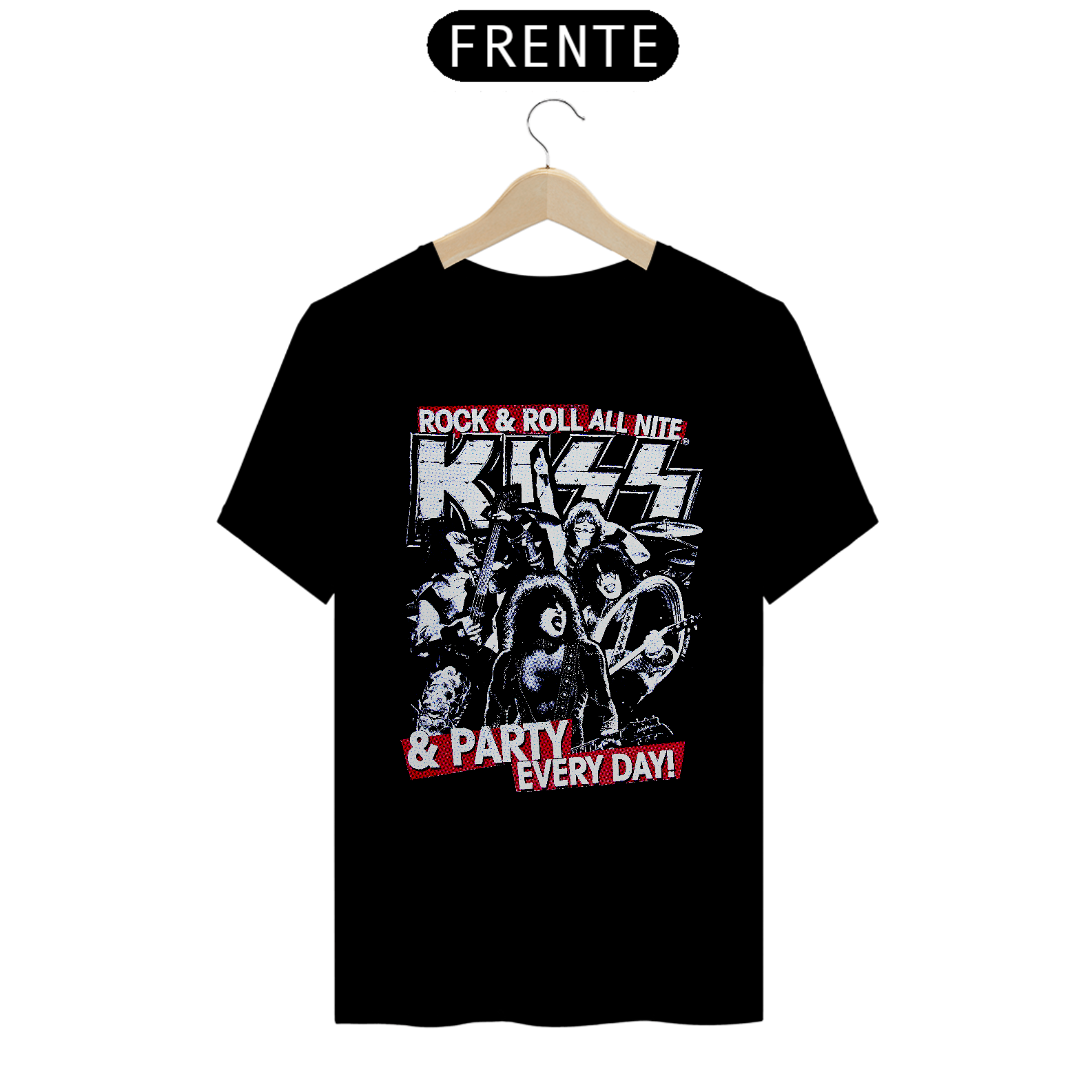 Nome do produto: Camisa Kiss Rock n\' Roll all Nite