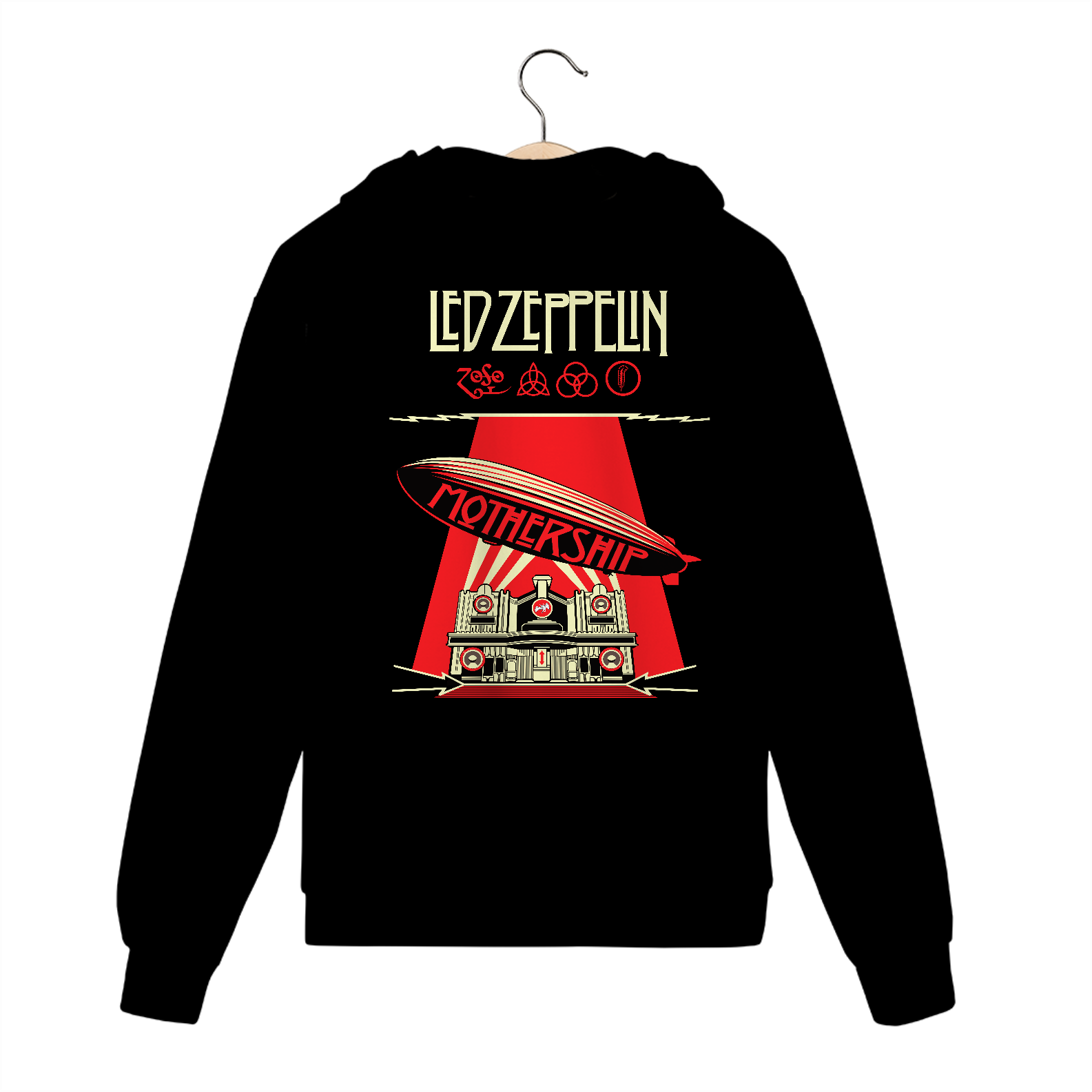 Nome do produto: Casaco de Moletom de Zíper Led Zeppelin