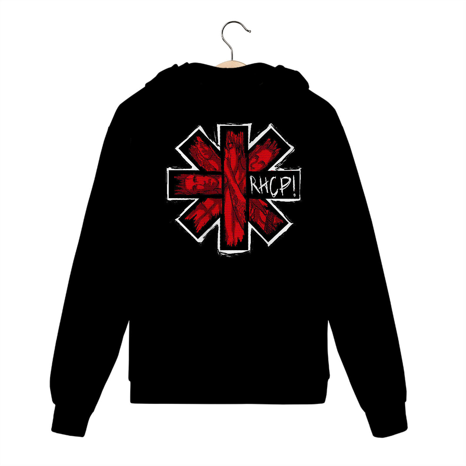 Nome do produto: Casaco de Moletom de Zíper Red Hot Chili Peppers