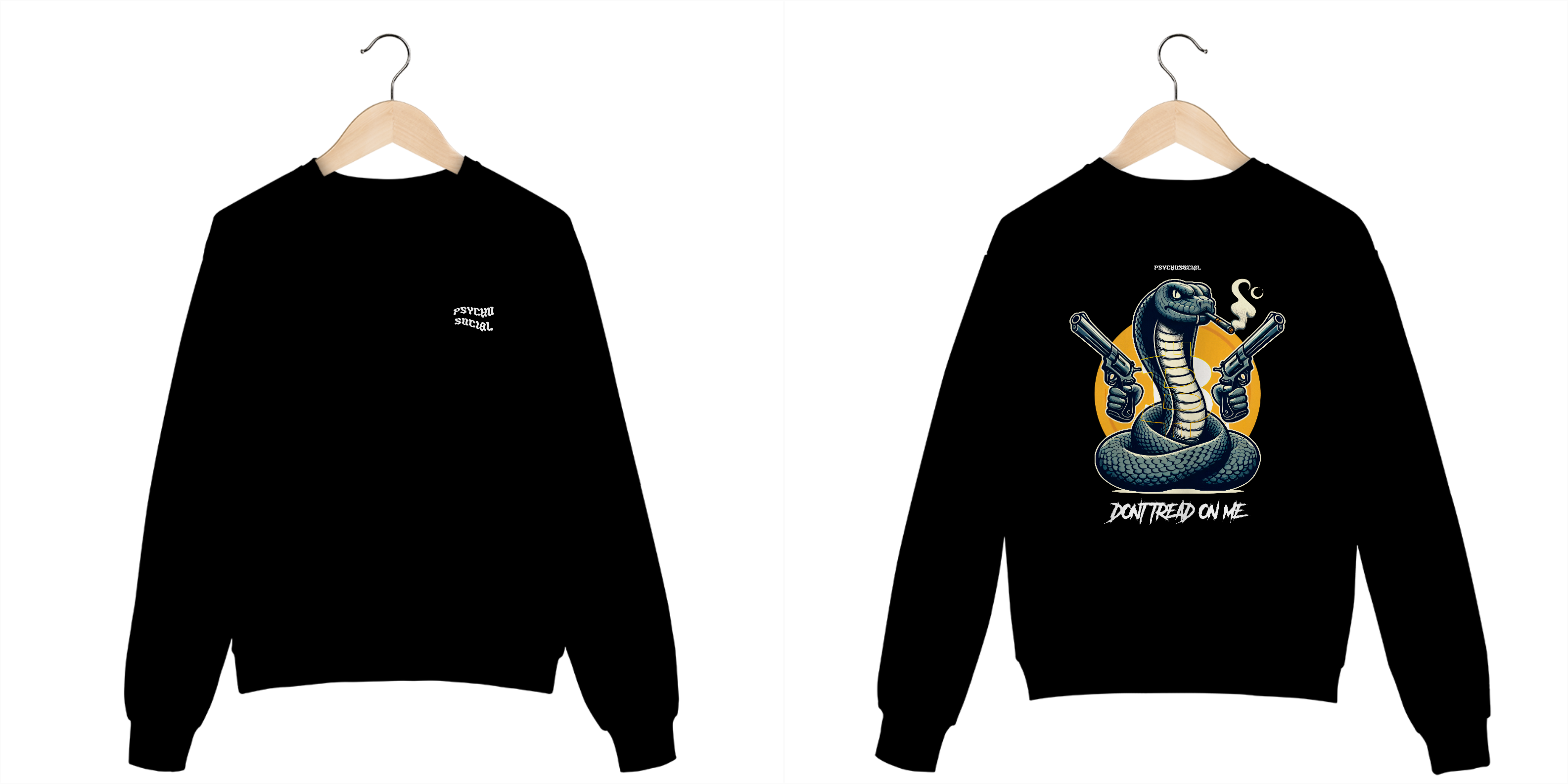 Nome do produto: MOLETOM FECHADO COBRA PRETO