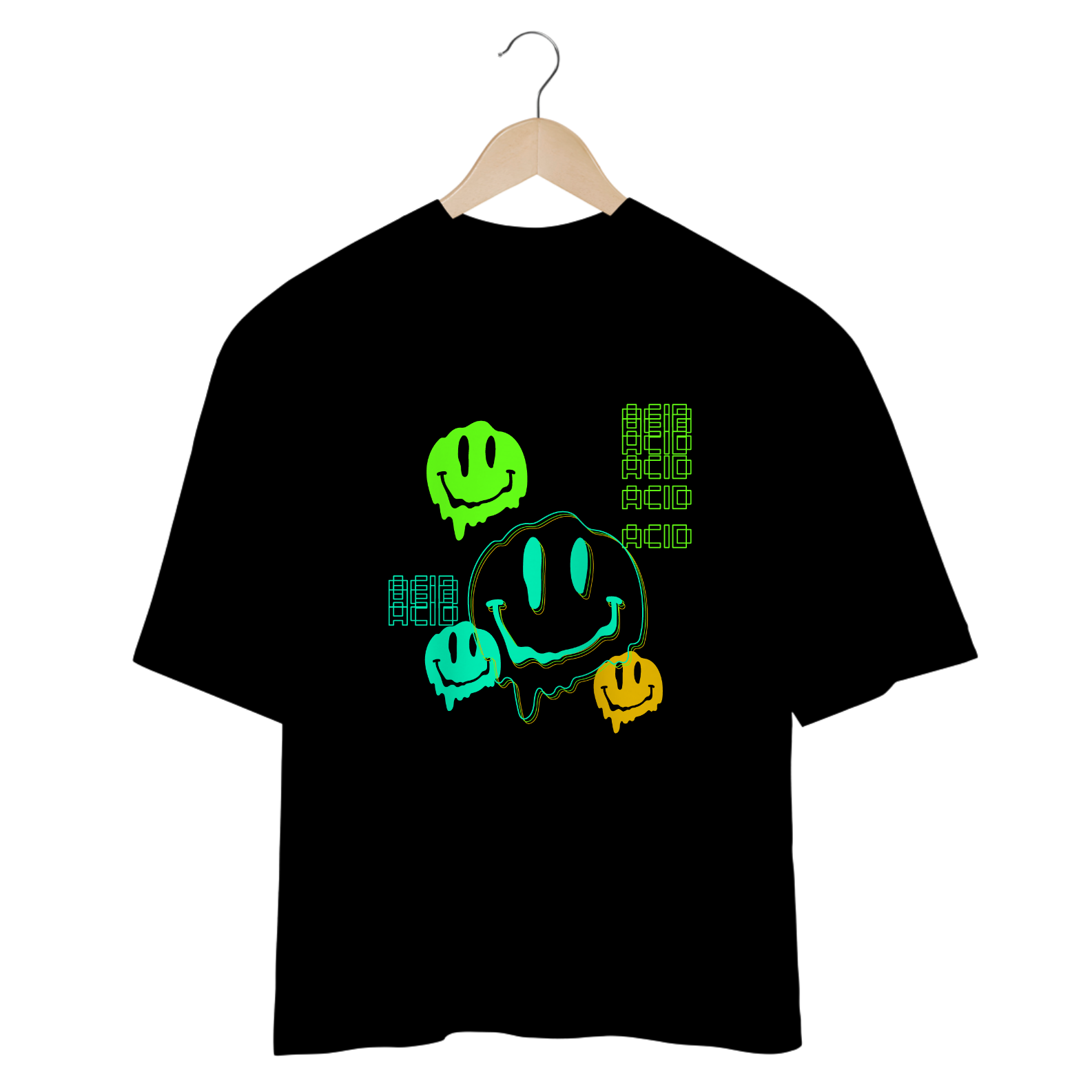 Camiseta Oversized Acid Smile