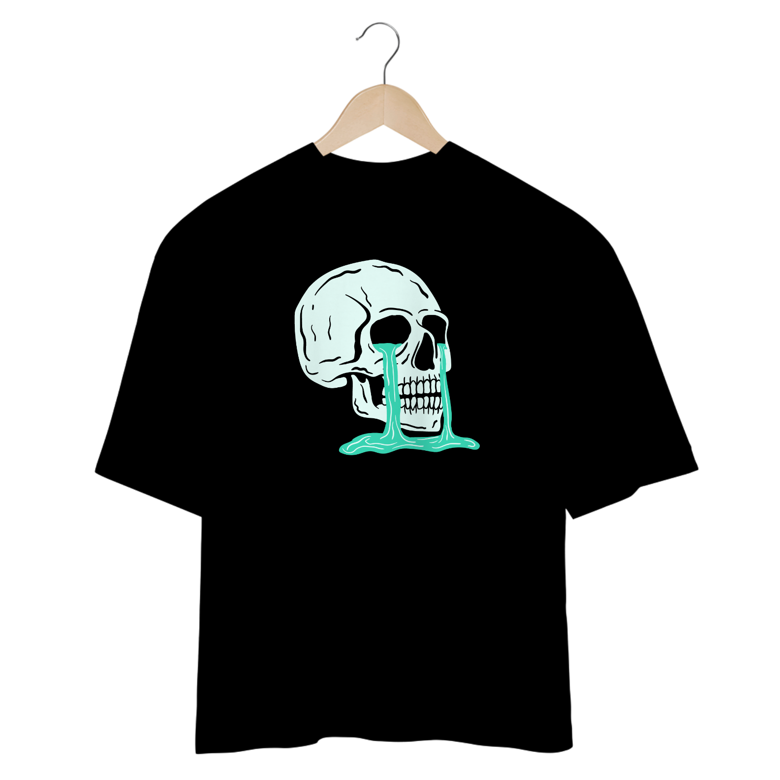 Camiseta Oversozed Skull Tears