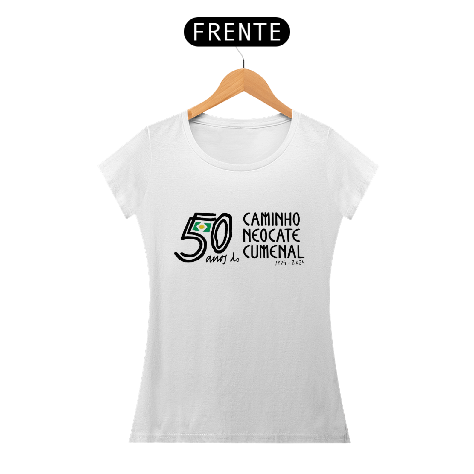 Nome do produto: Camiseta Feminina Caminho Neocatecumenal 50 anos