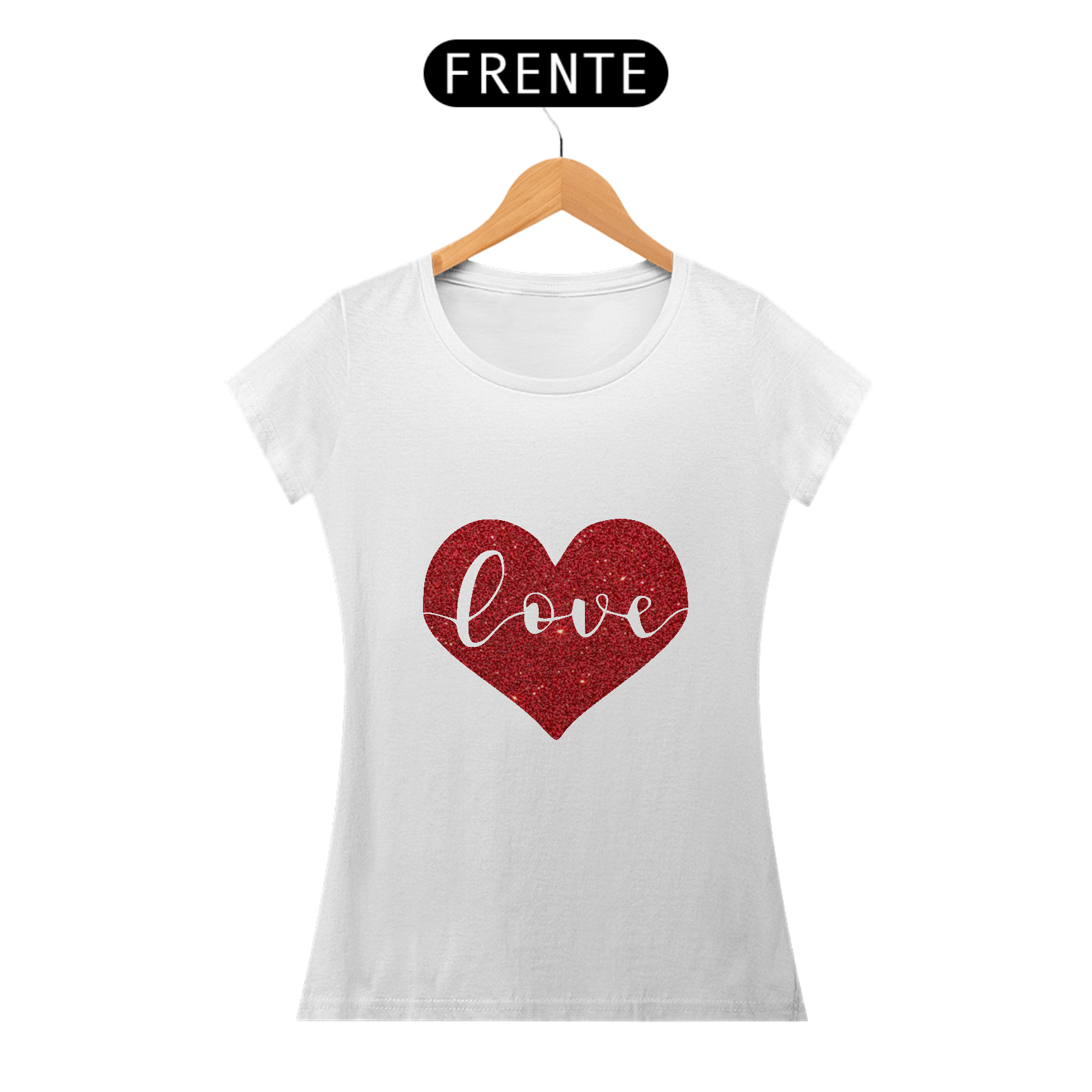 Nome do produto: Camiseta FEM Casal Love Ela