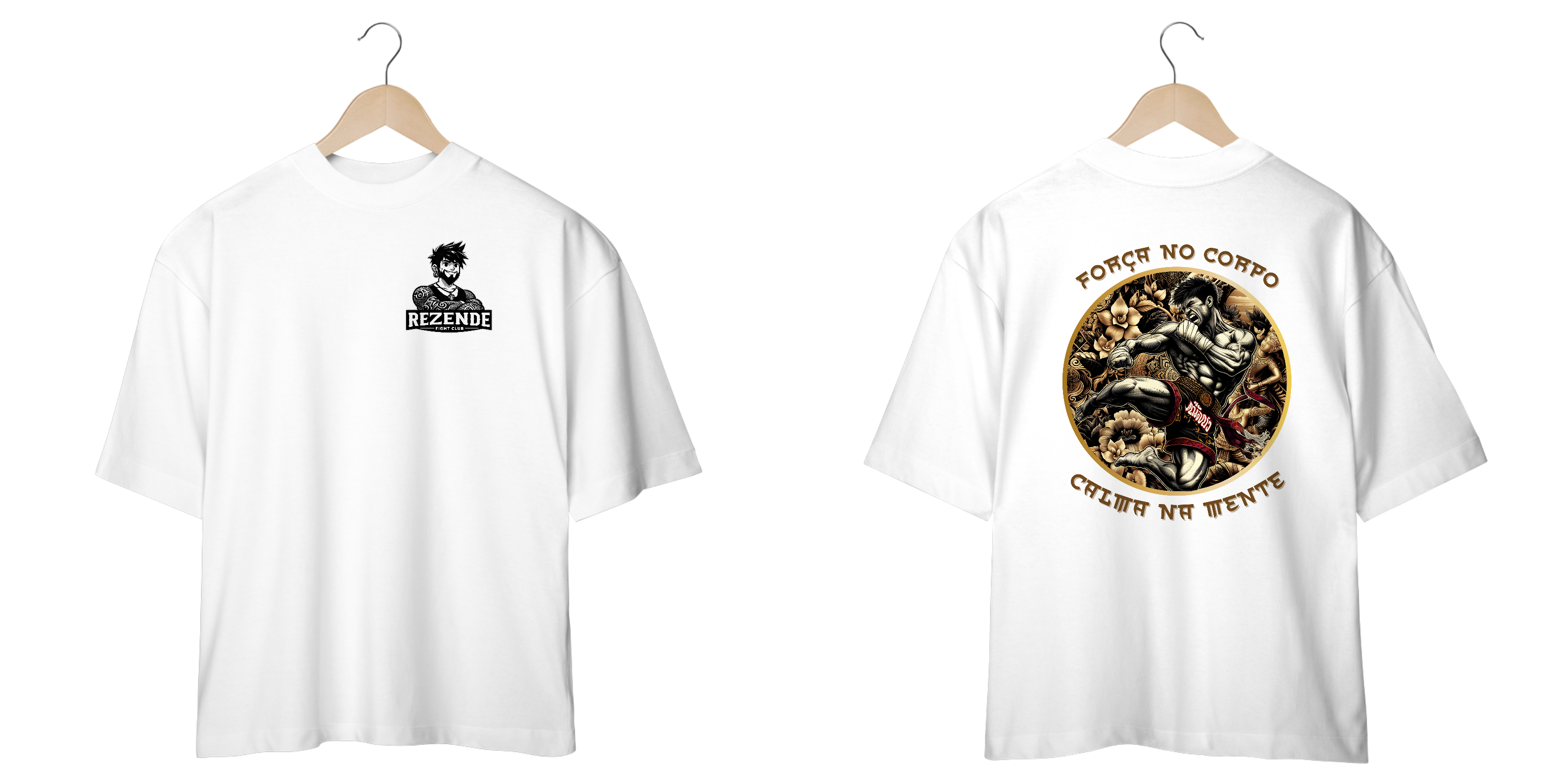 Nome do produto: Força No Corpo & Calma Na Mente (OVERSIZED + ESCRITA COLORIDA)