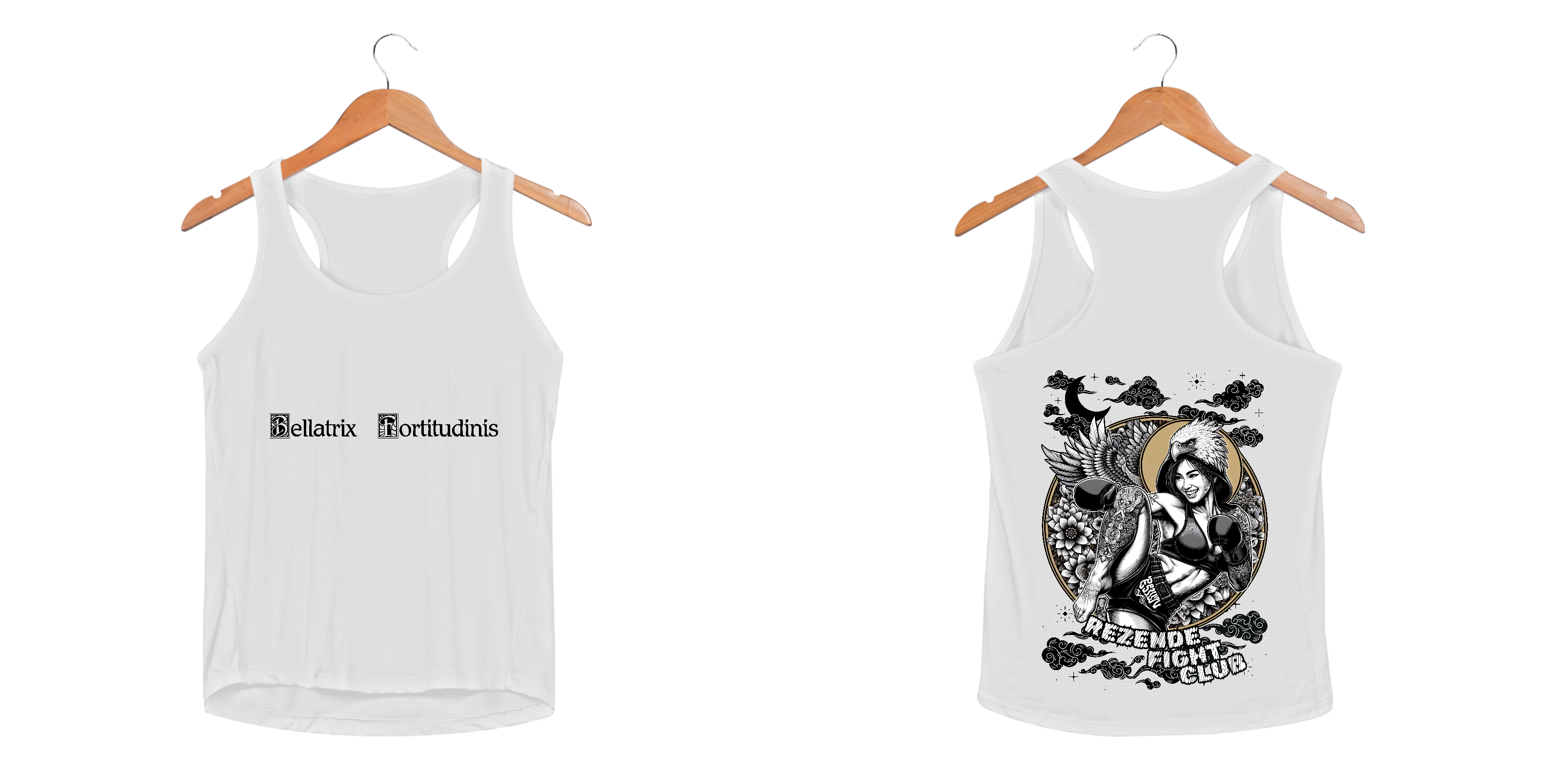 Nome do produto: Bellatrix Fortitudinis² (Regata Sport Dry UV + Branco)