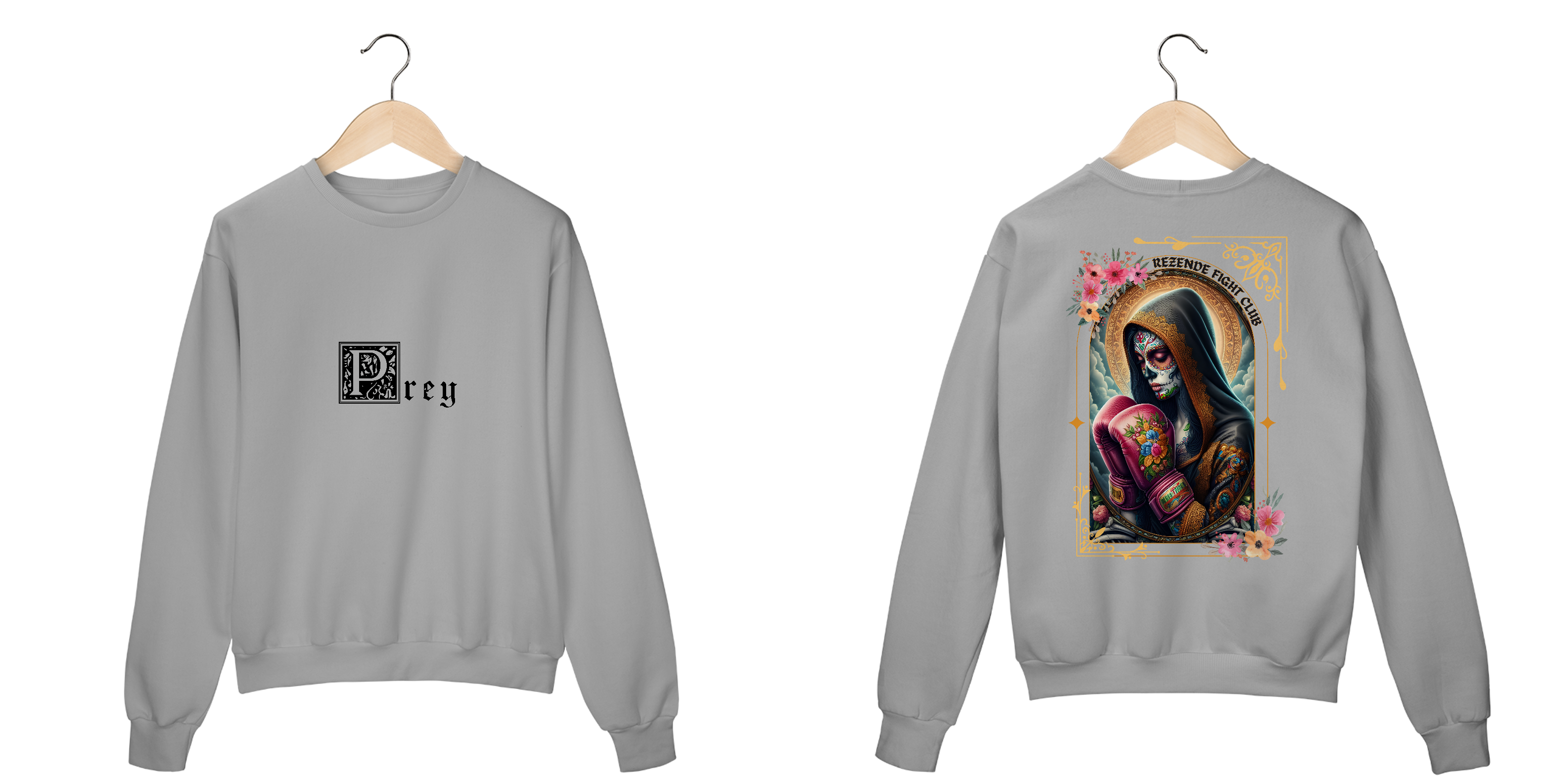 Nome do produto: Santa de Los Sparrings (Moletom fechado + Escrita Preta)