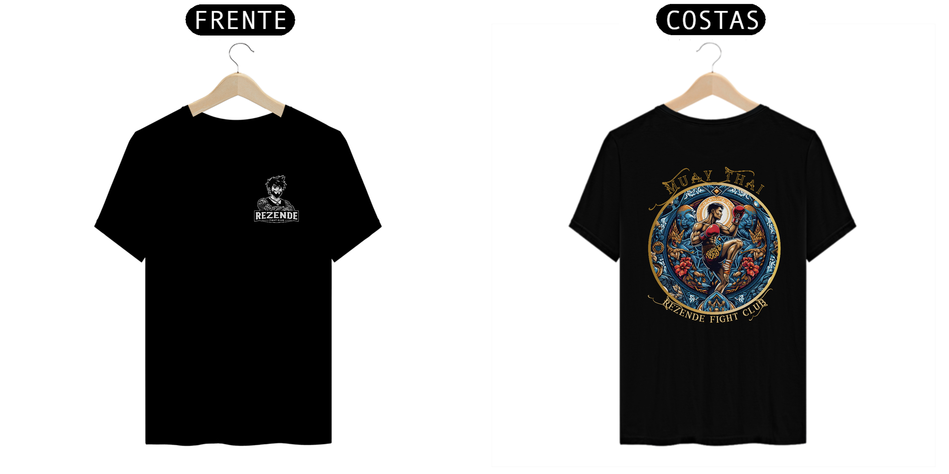 Nome do produto: Blue Fighter (Tecido Prime + Escrita dourada)