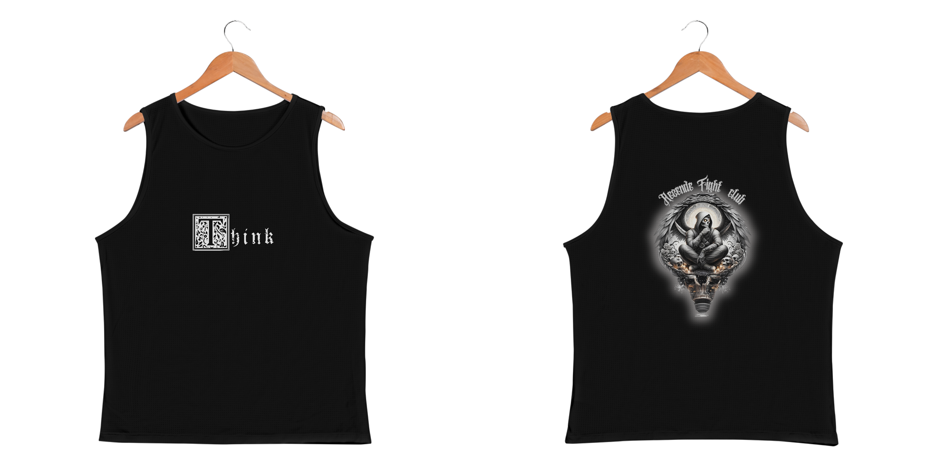 Nome do produto: Shining Mind (Regata Sport Dry Masculina + Escrita branca)