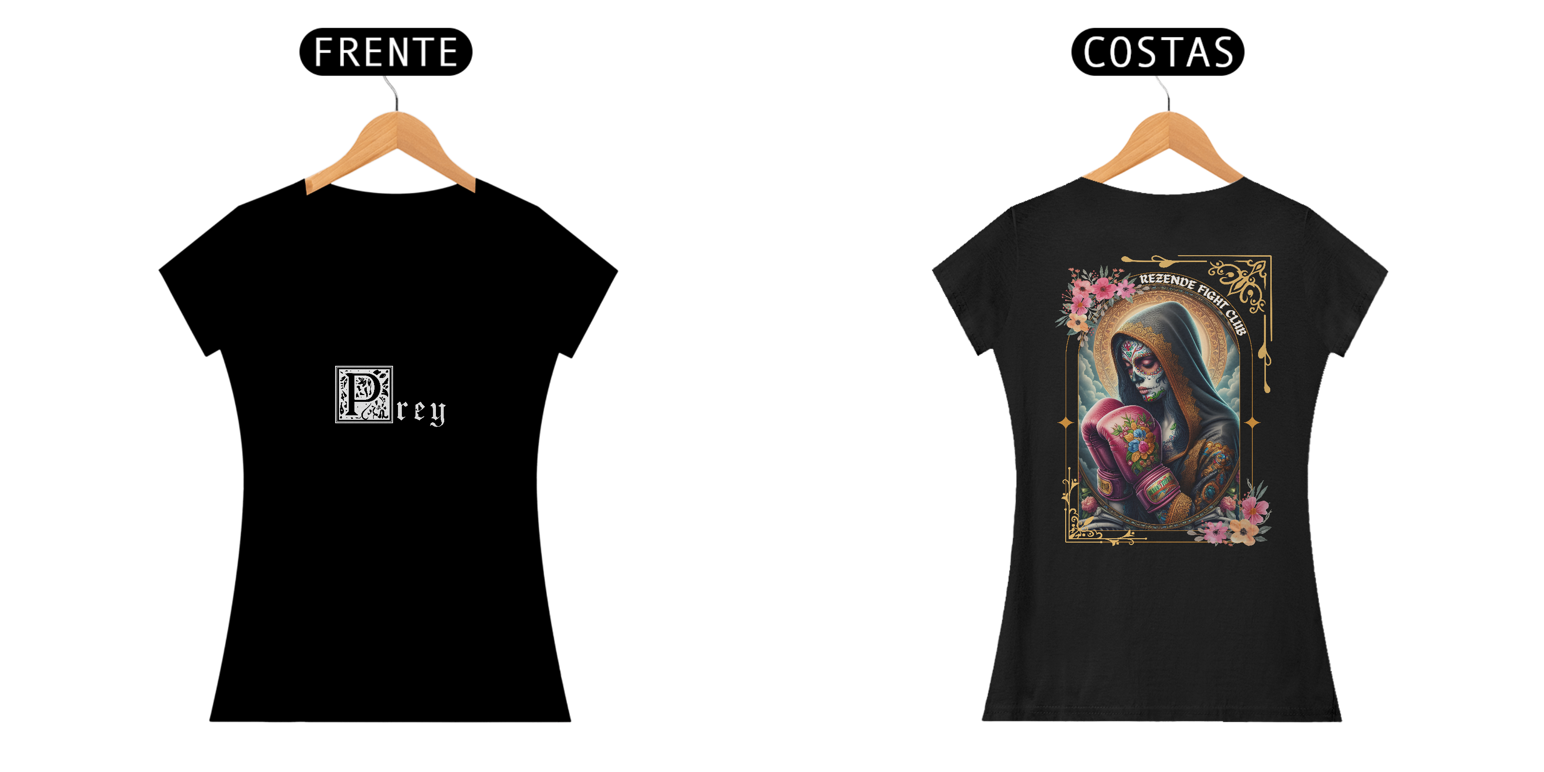 Nome do produto: Santa de Los Sparrings (Baby long Quality + Escrita branca)