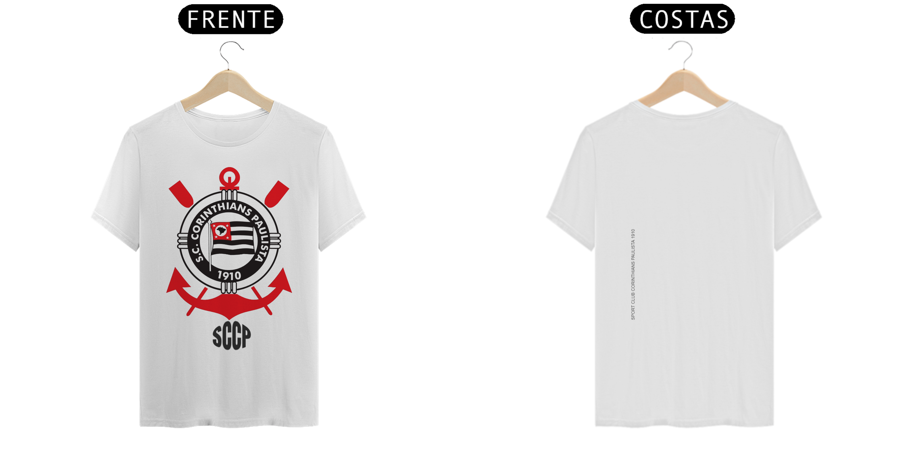 Nome do produto: T-SHIRT CORINTHIANS ESCUDO ANTIGO