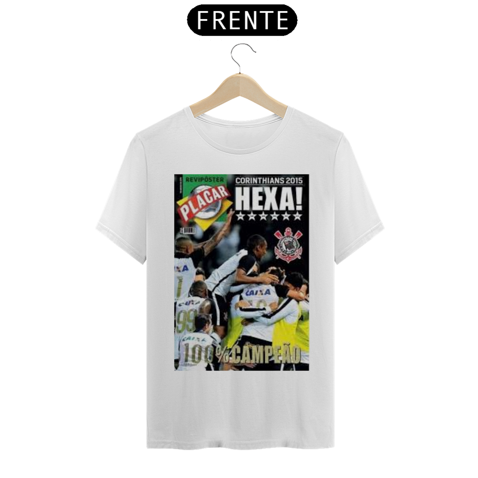 Nome do produto: T-SHIRT CORINTHIANS HEXA CAMPEÃO BR 2015