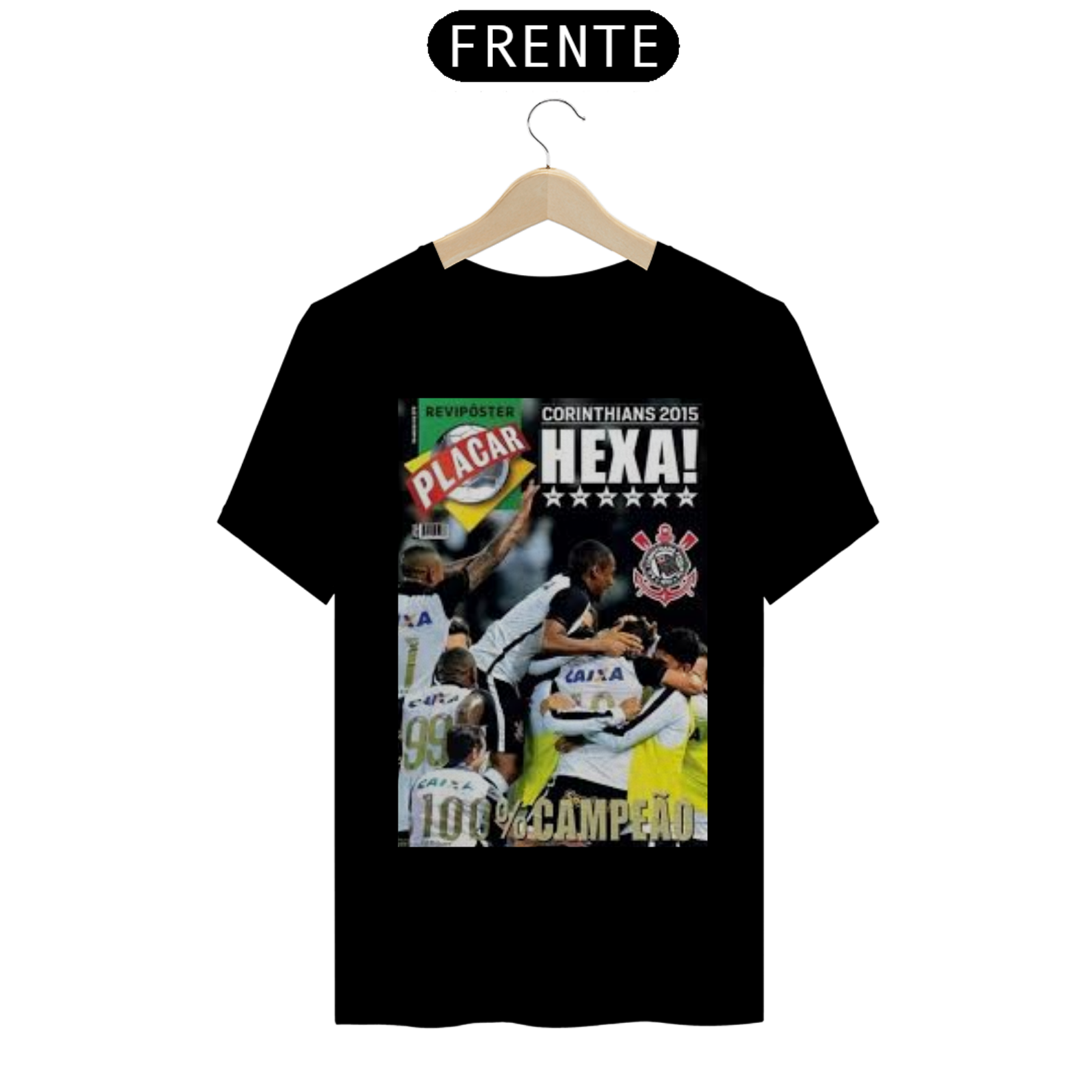Nome do produto: T-SHIRT CORINTHIANS HEXA CAMPEÃO BR 2015