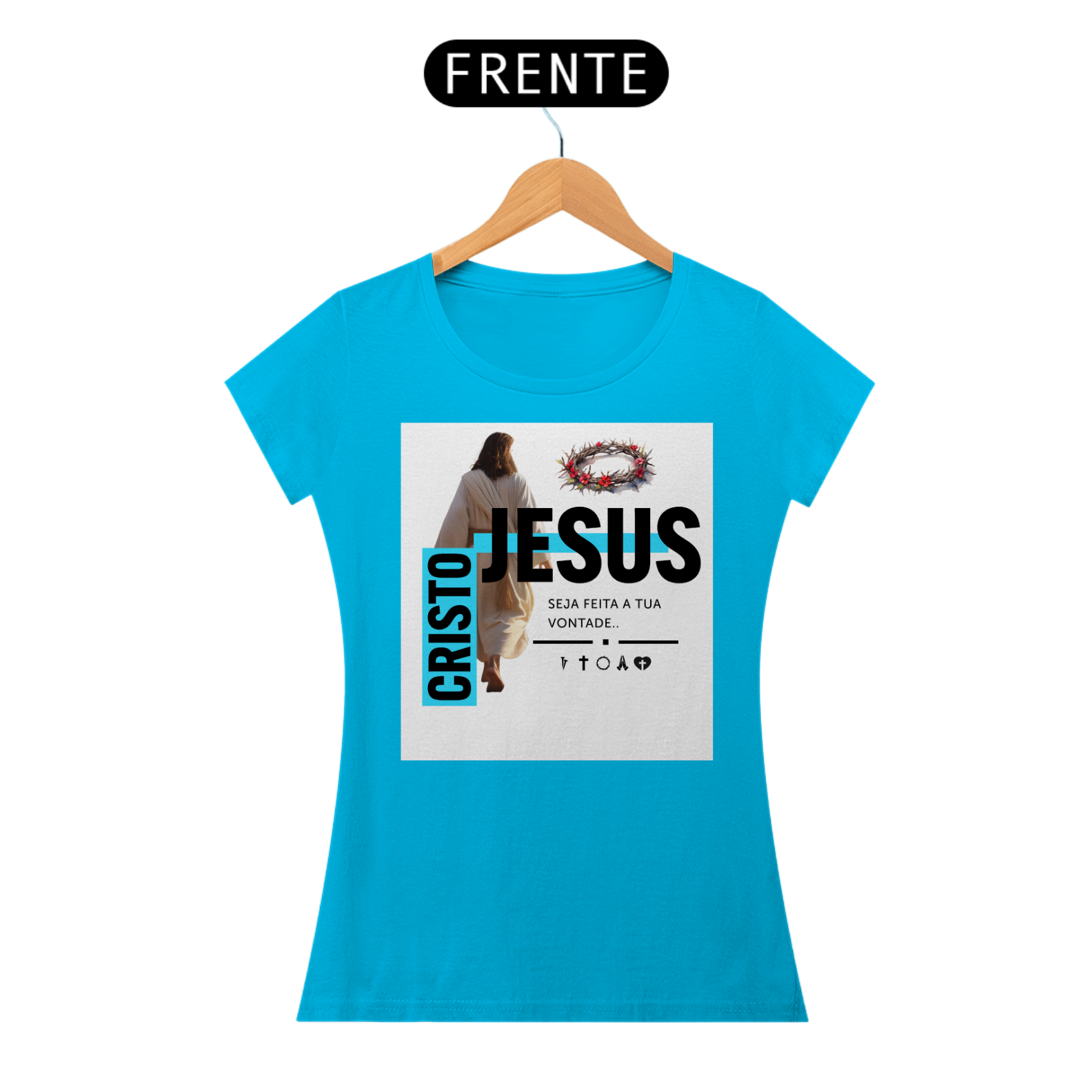 Nome do produto: T-SHIRT JESUS CRISTO FEM