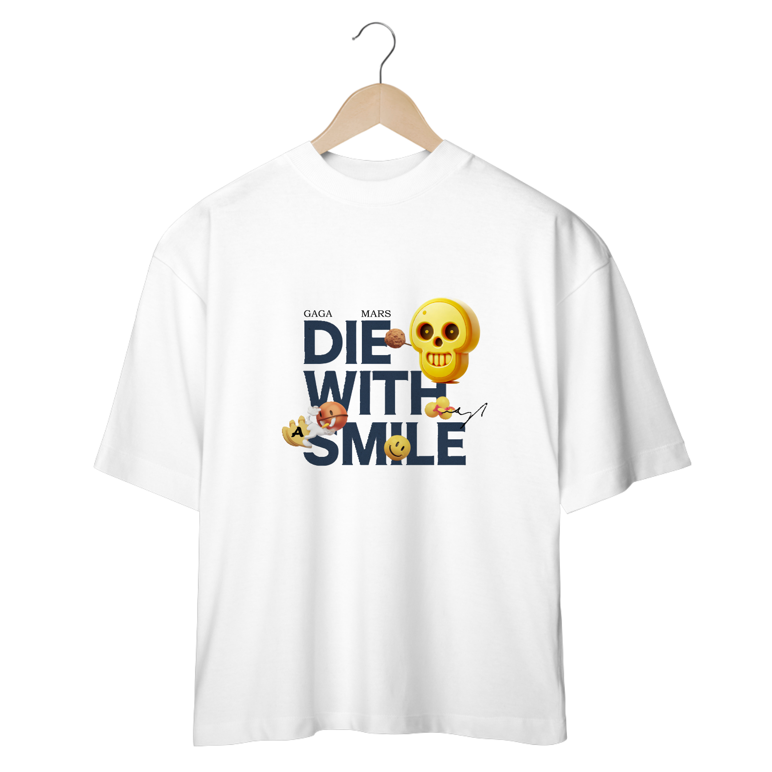 Nome do produto: Camiseta Oversized Die With A Smile