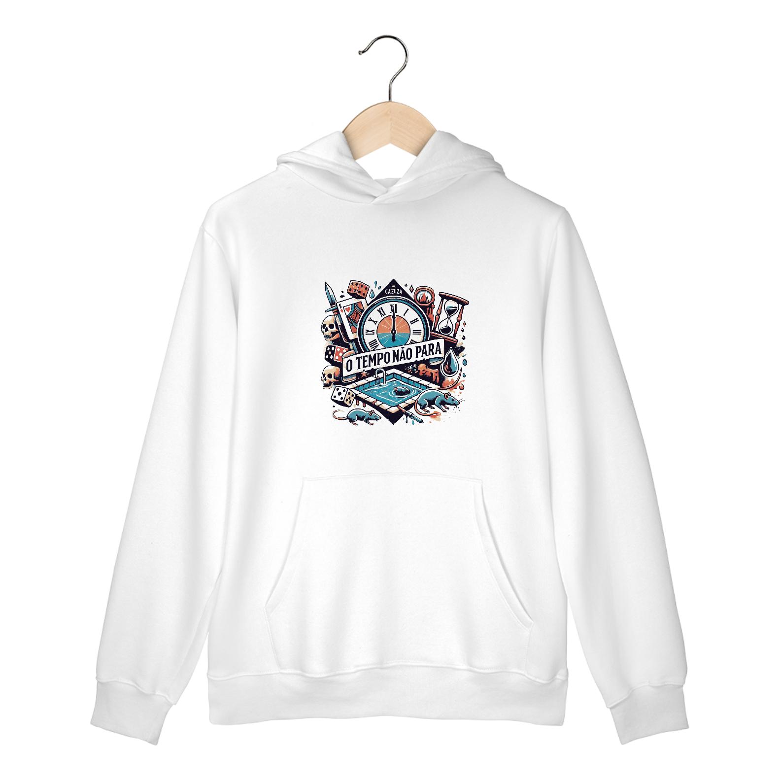 Nome do produto: Moletom Canguru O Tempo Não Para