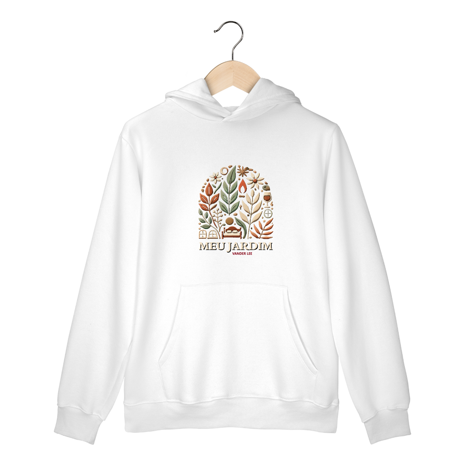 Nome do produto: Moletom Canguru Meu Jardim