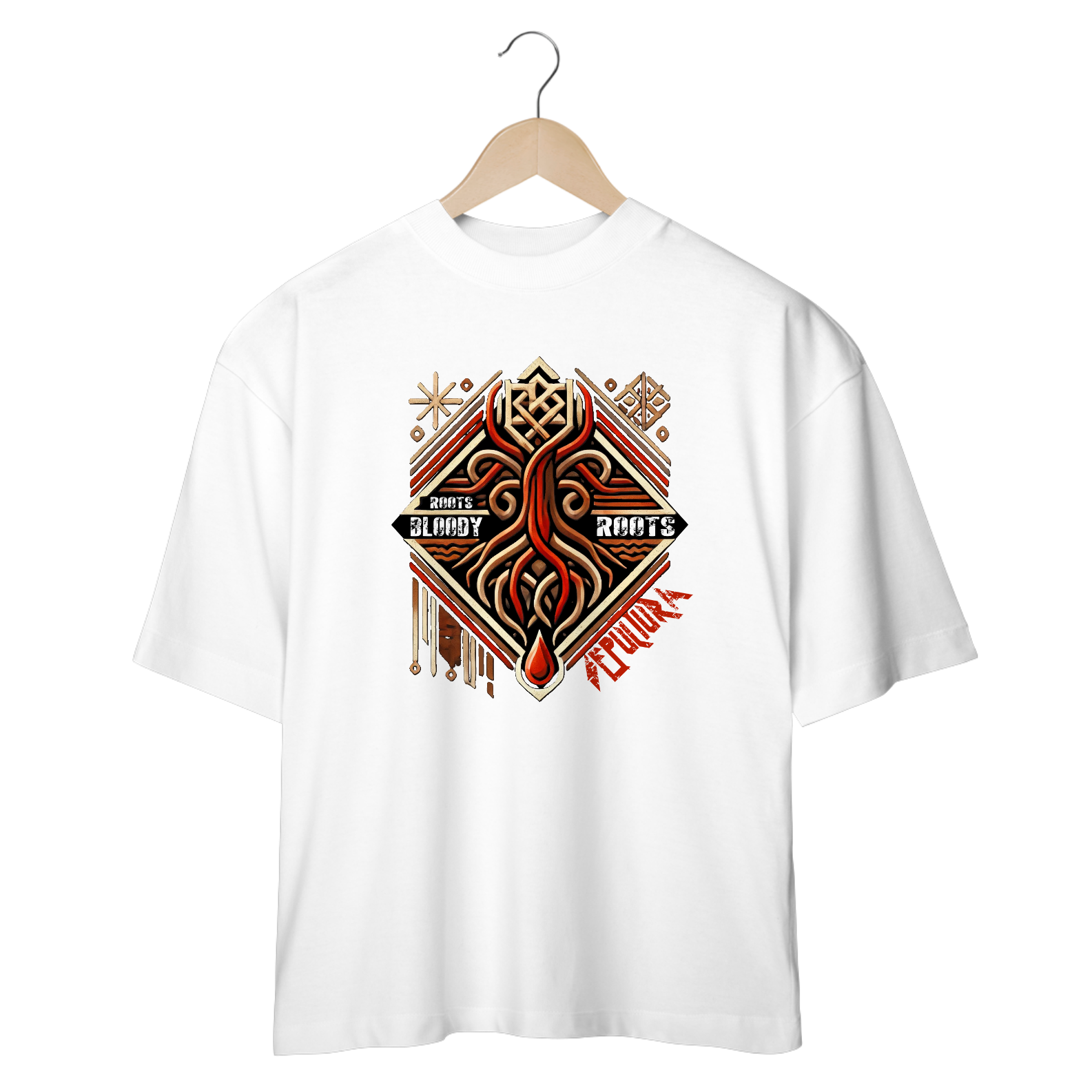 Nome do produto: Camiseta Oversized Roots Bloody Roots