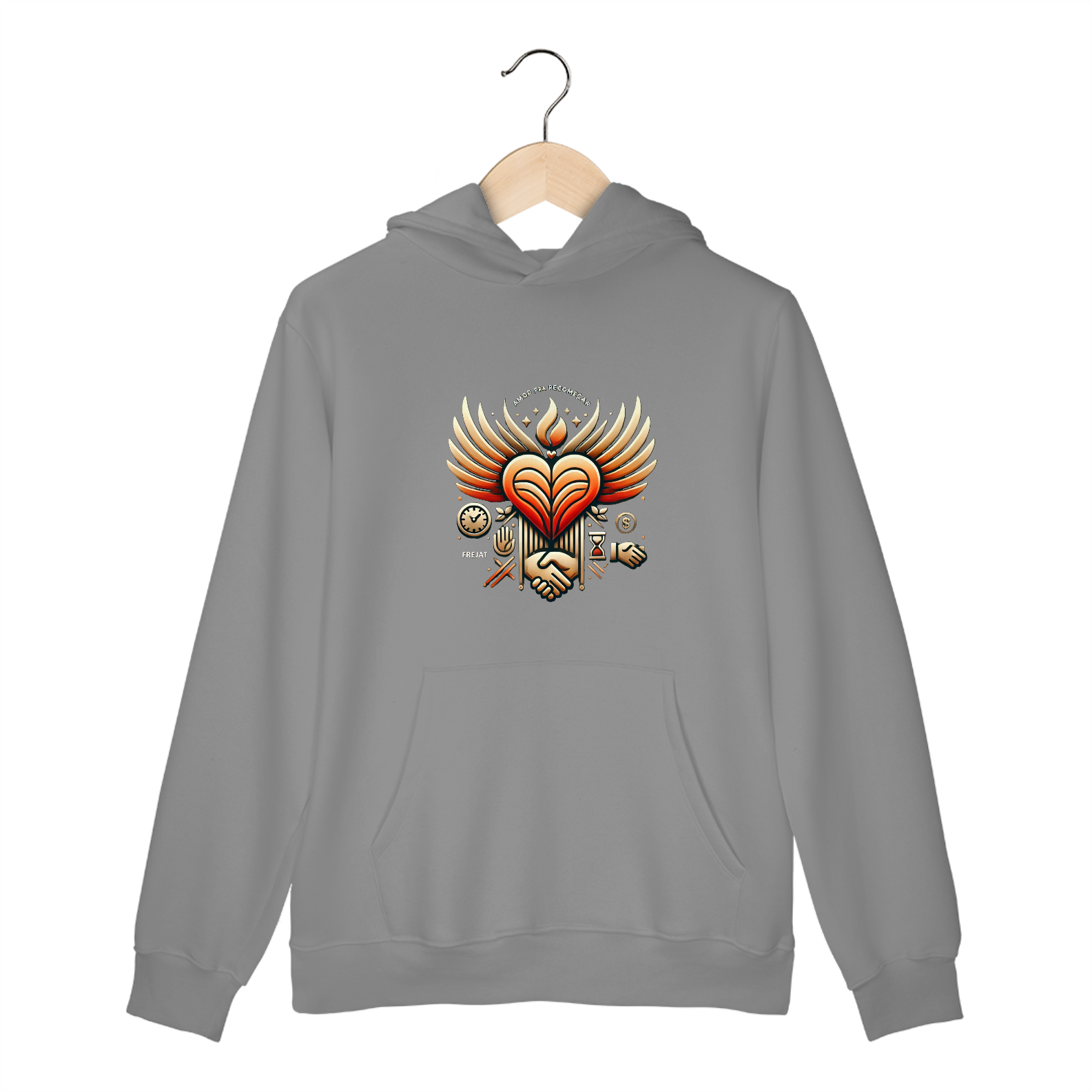 Nome do produto: Moletom Canguru Amor Pra Recomeçar