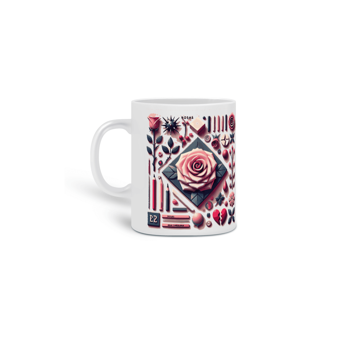 Nome do produto: Caneca Rosas