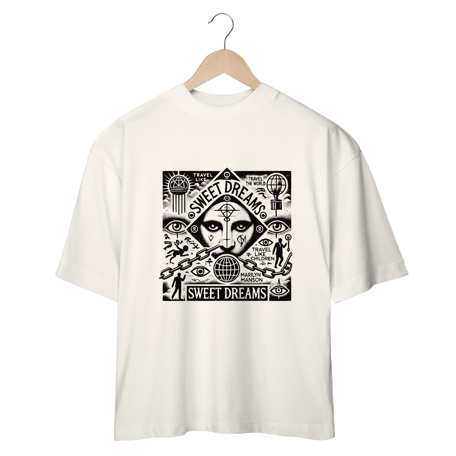 Nome do produto: Camiseta Oversized Sweet Dreams