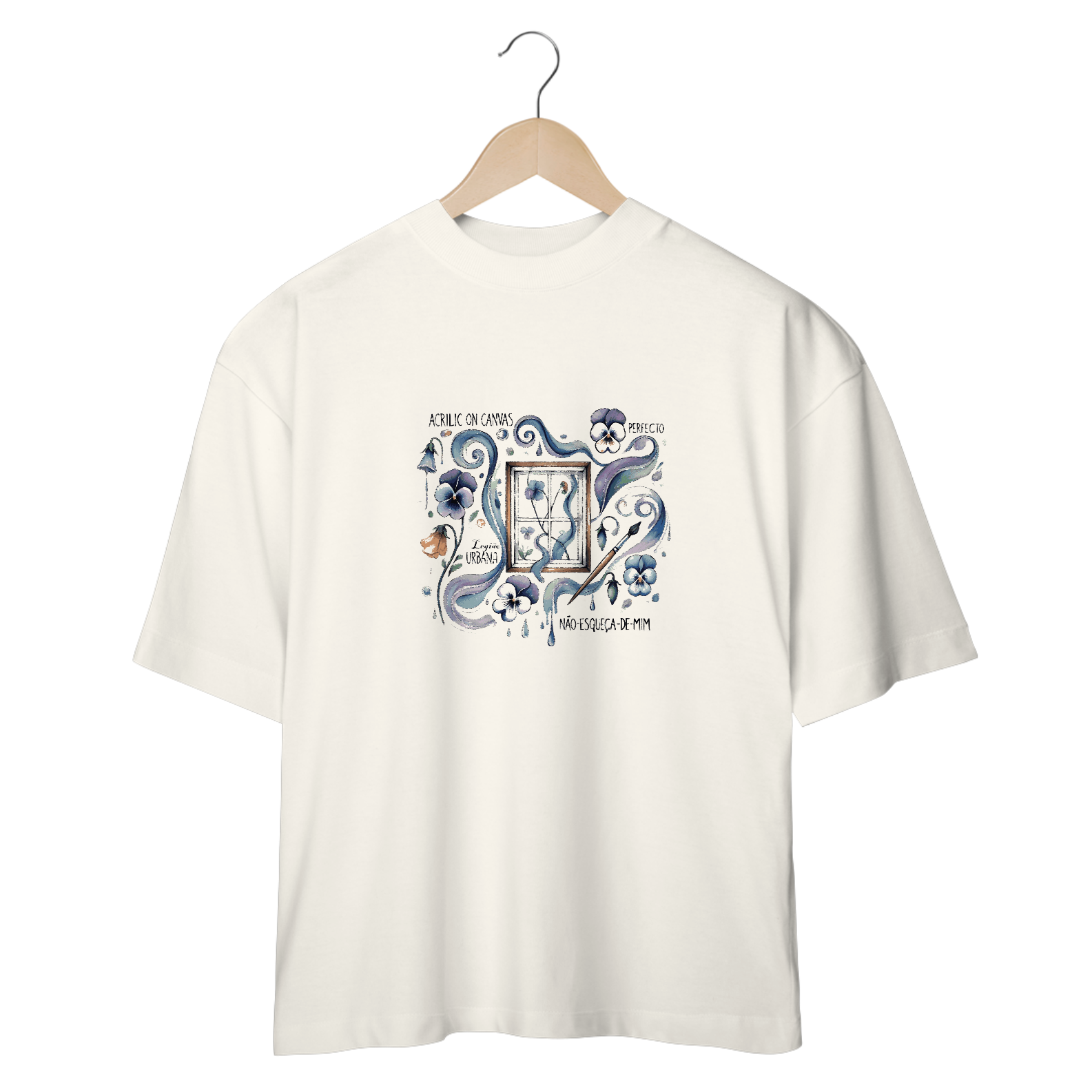 Nome do produto: Camiseta Oversized Acrilic On Canvas