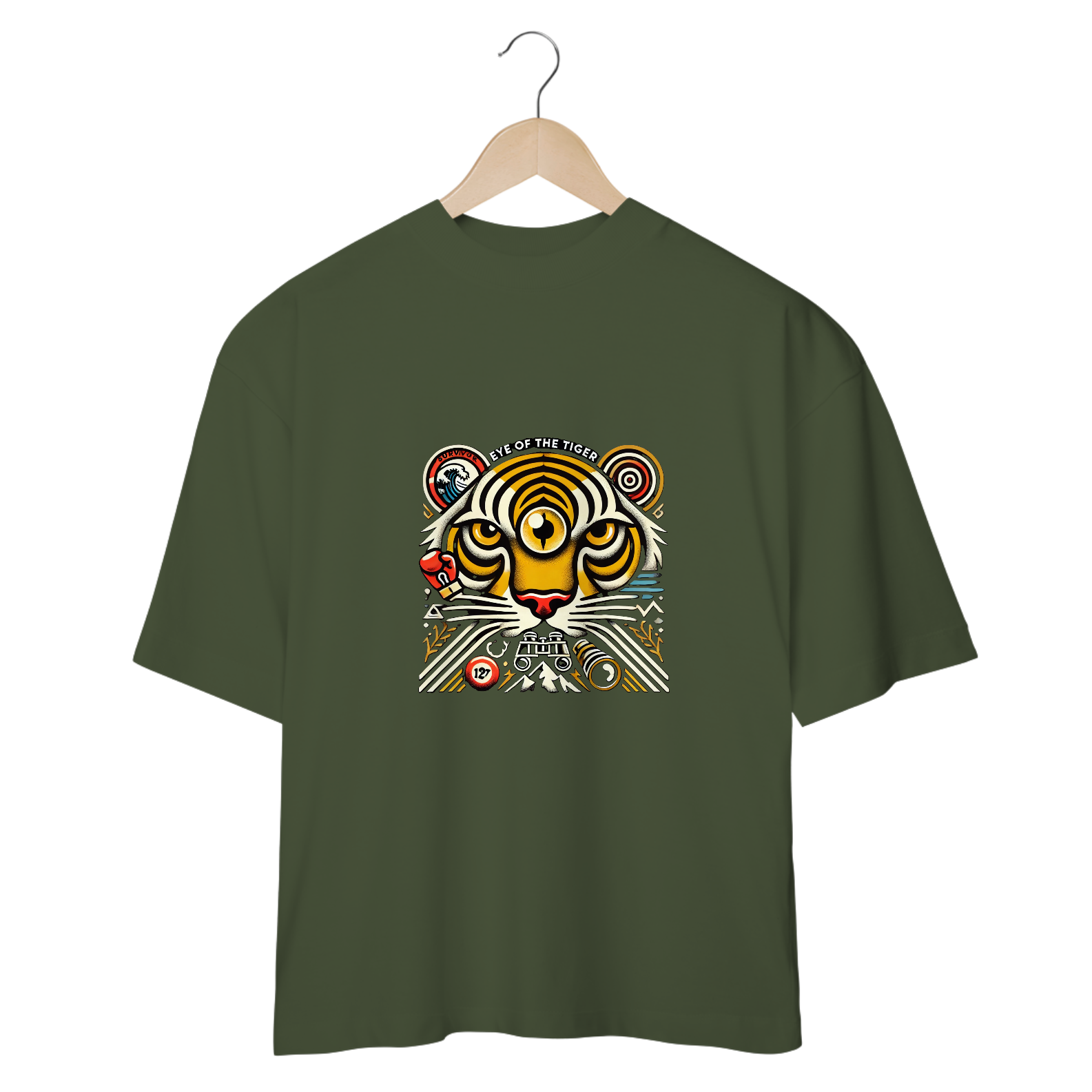 Nome do produto: Camiseta Oversized Eye Of The Tiger