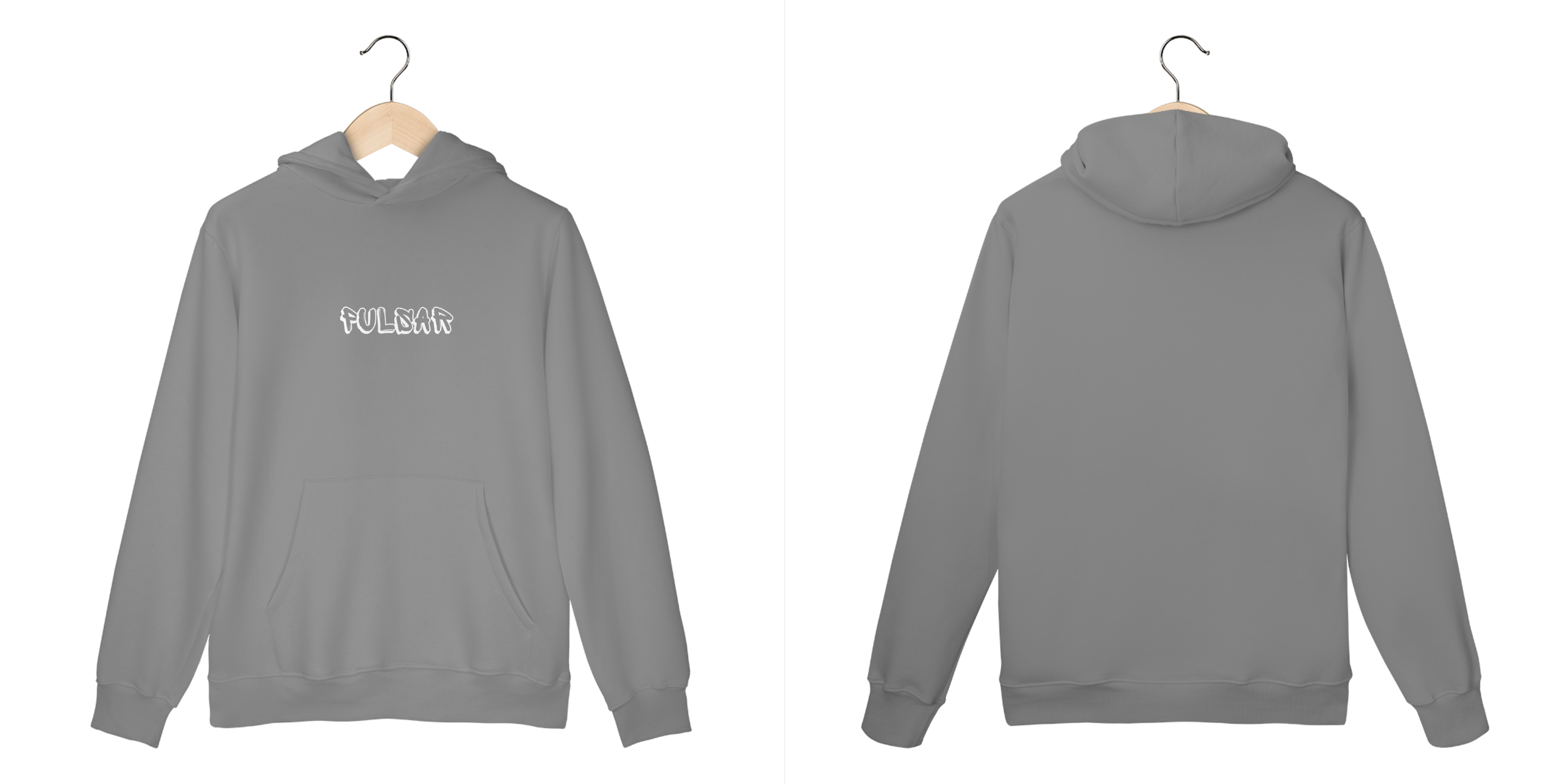 Nome do produto: Blusa Moletom Canguru Preto e Cinza