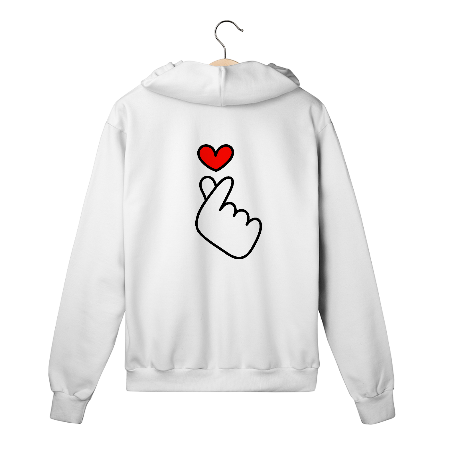 Moleton com Zíper (Unissex) - Coração Coreano