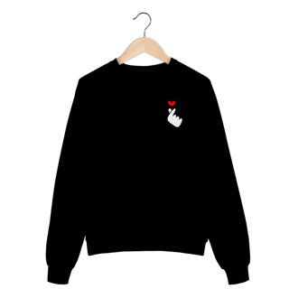 Moletom Blusão Unissex - Coração Coreano