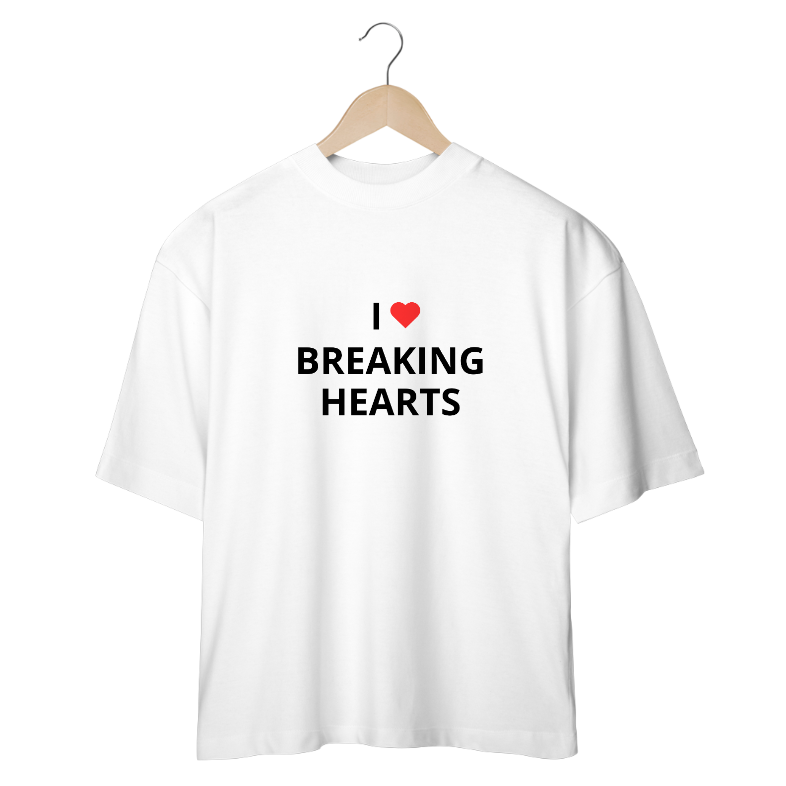 Nome do produto: Camiseta Oversized - I Love Breaking Hearts