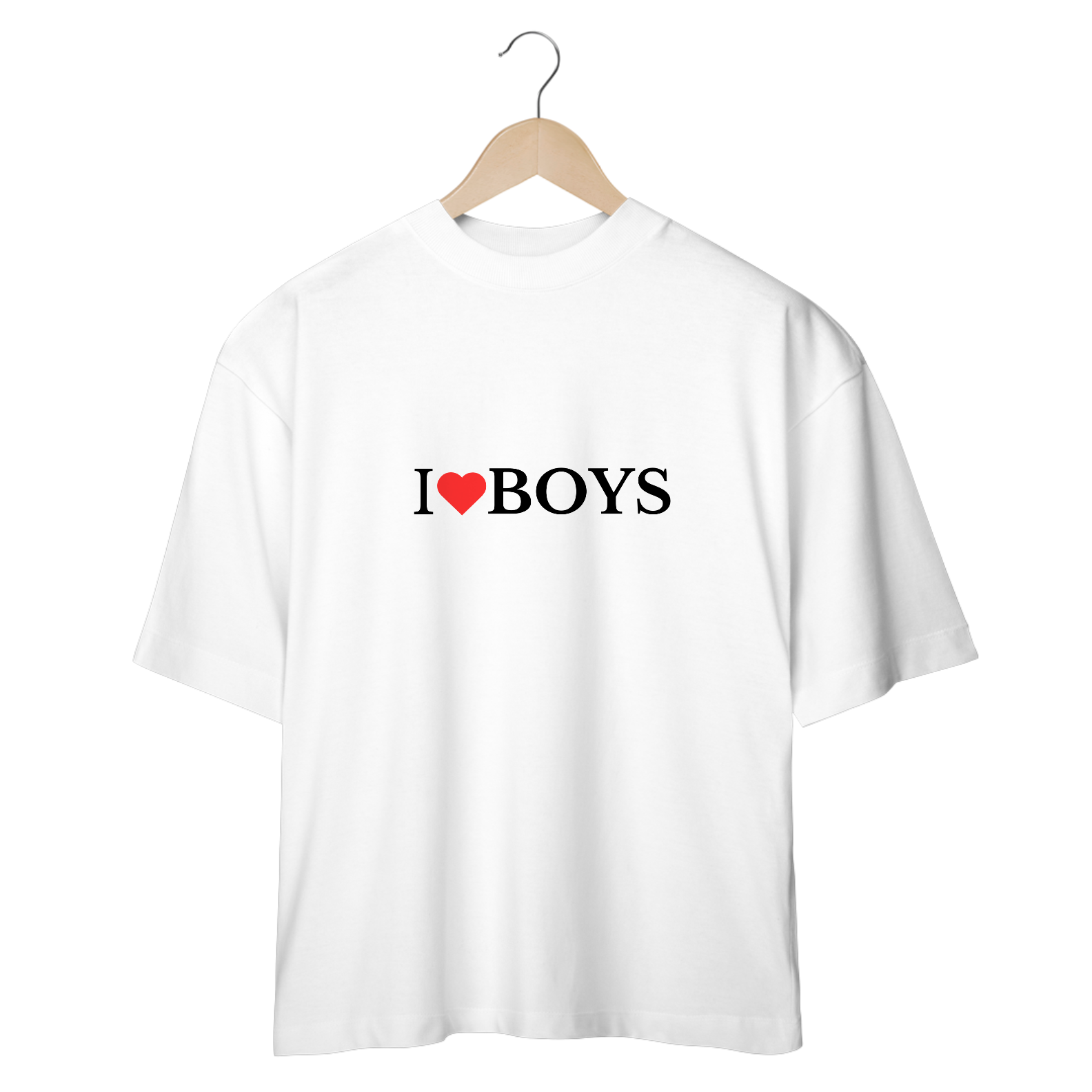 Nome do produto: Camiseta Oversized - I Love Boys