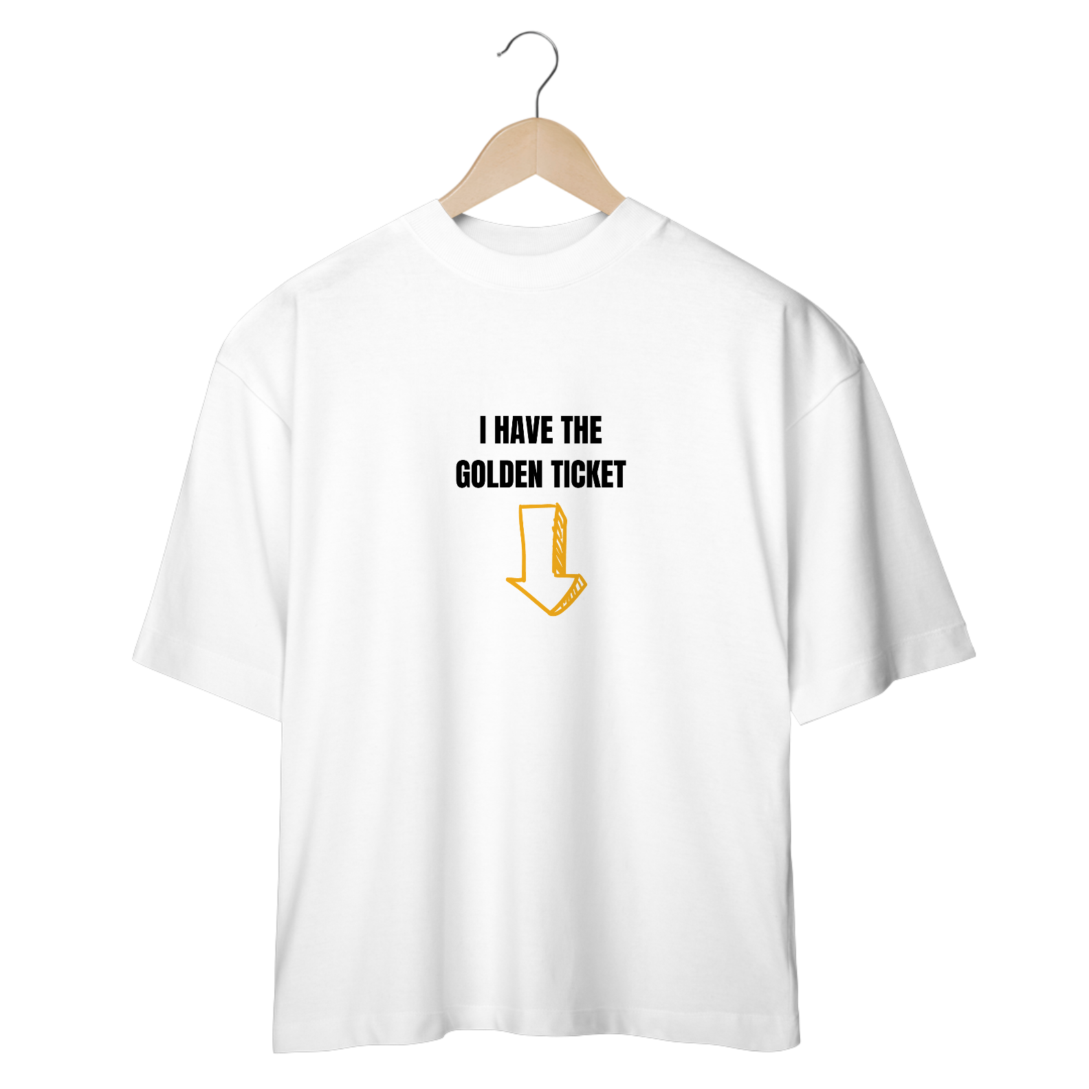 Nome do produto: Camiseta Oversized - I Have The Golden Ticket