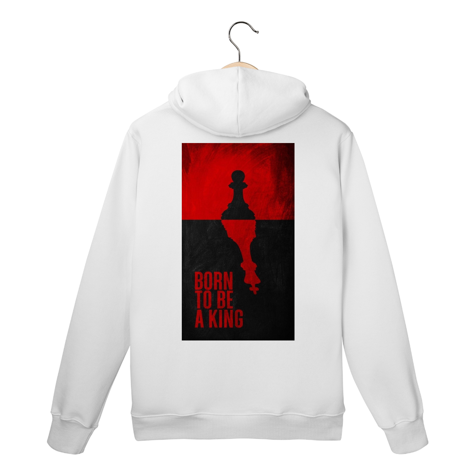 Nome do produto: Moletom Canguru Born to Be a King – Drop ENFRENTE