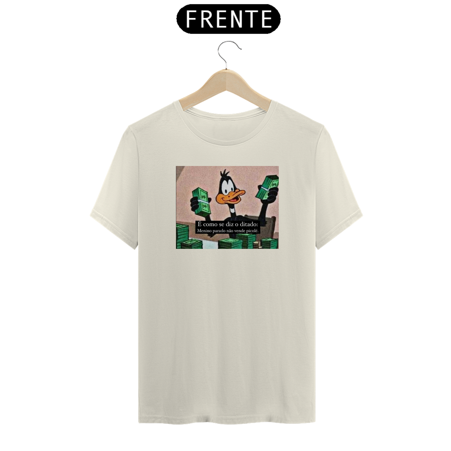 Nome do produto: Camiseta Estampada Masculina Benu – Menino Parado Não Vende Picolé