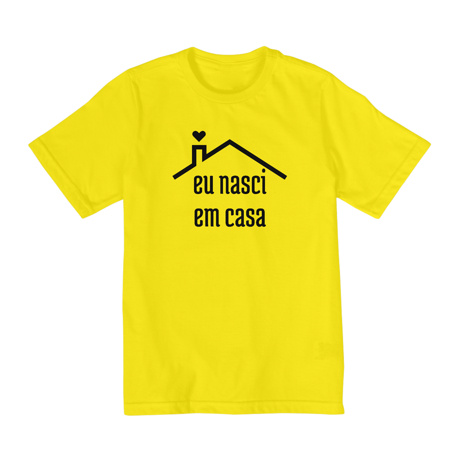 Nome do produto: Camiseta Infantil - Eu nasci em casa