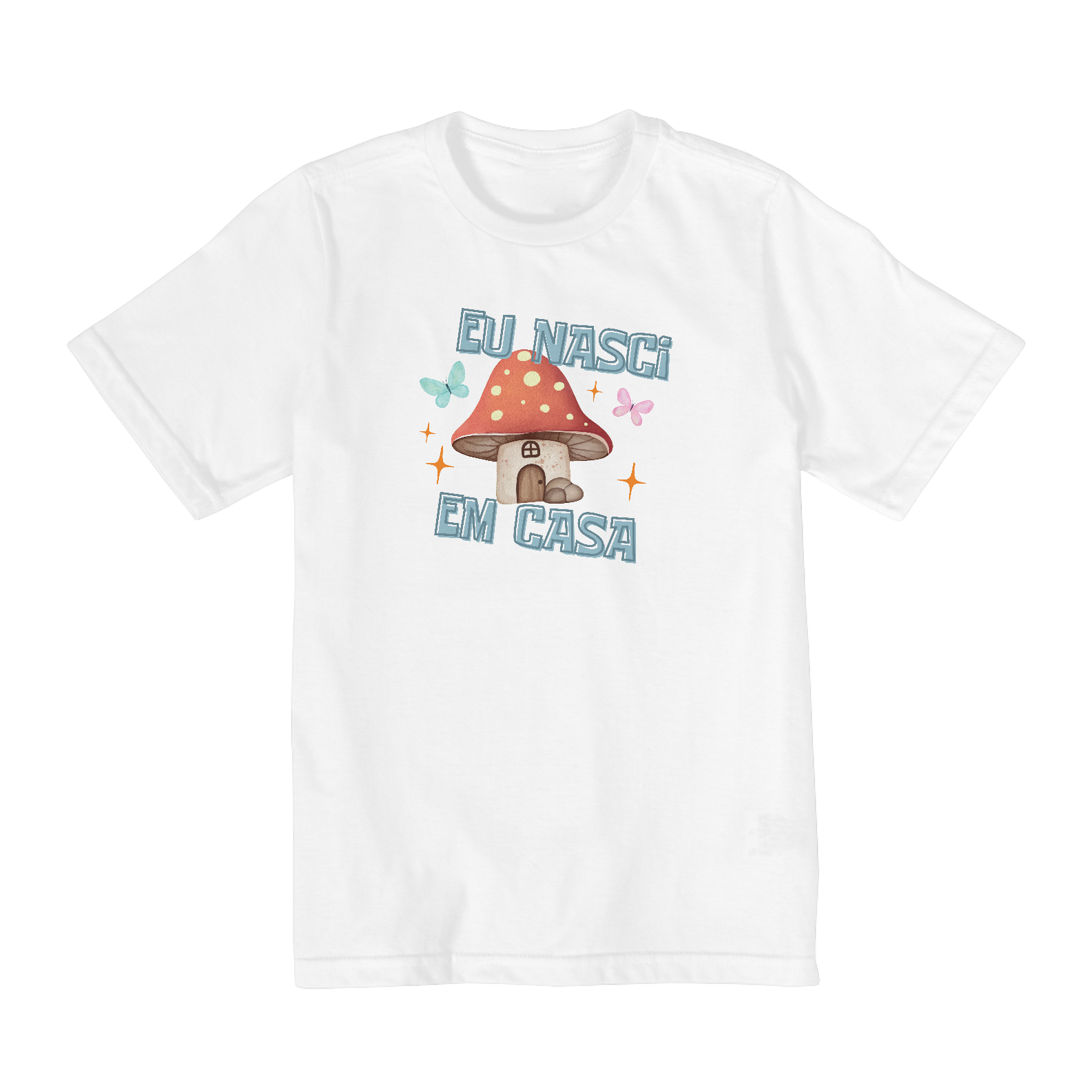 Nome do produto: Camiseta Infantil (10 a 14) - Cogumelo