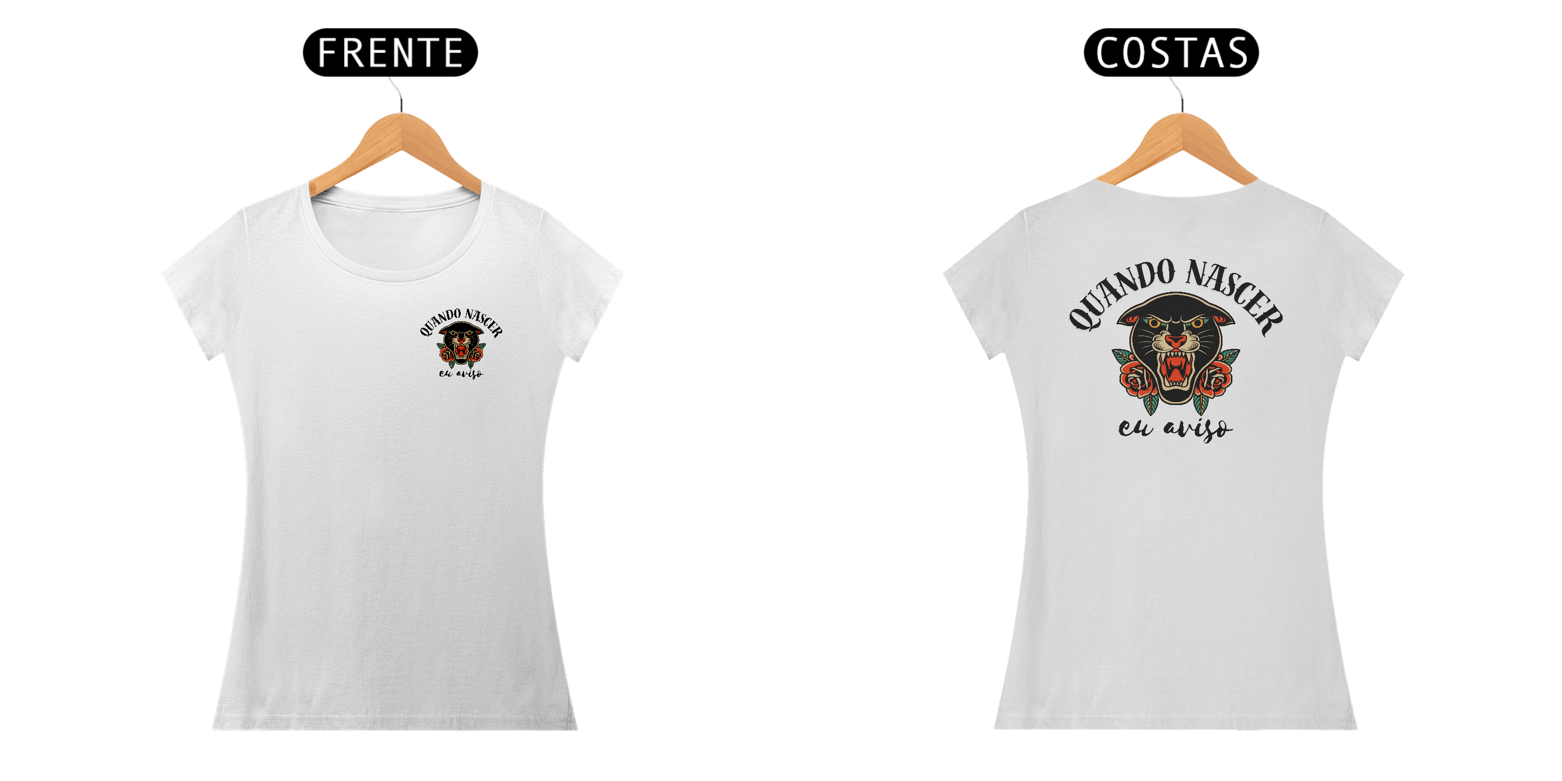 Nome do produto: Baby Look - Quando nascer eu aviso