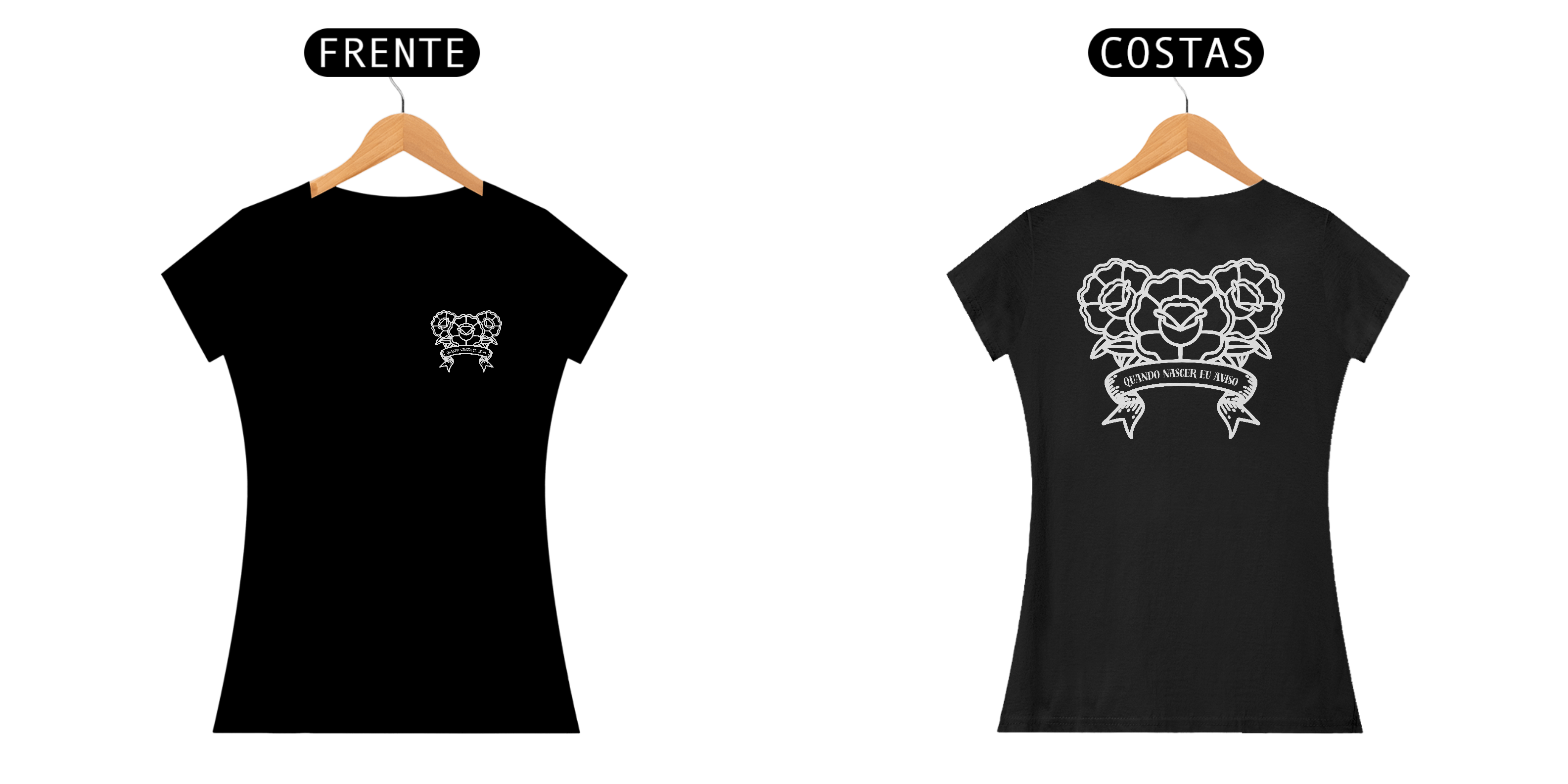 Nome do produto: Baby Look - Quando nascer eu aviso