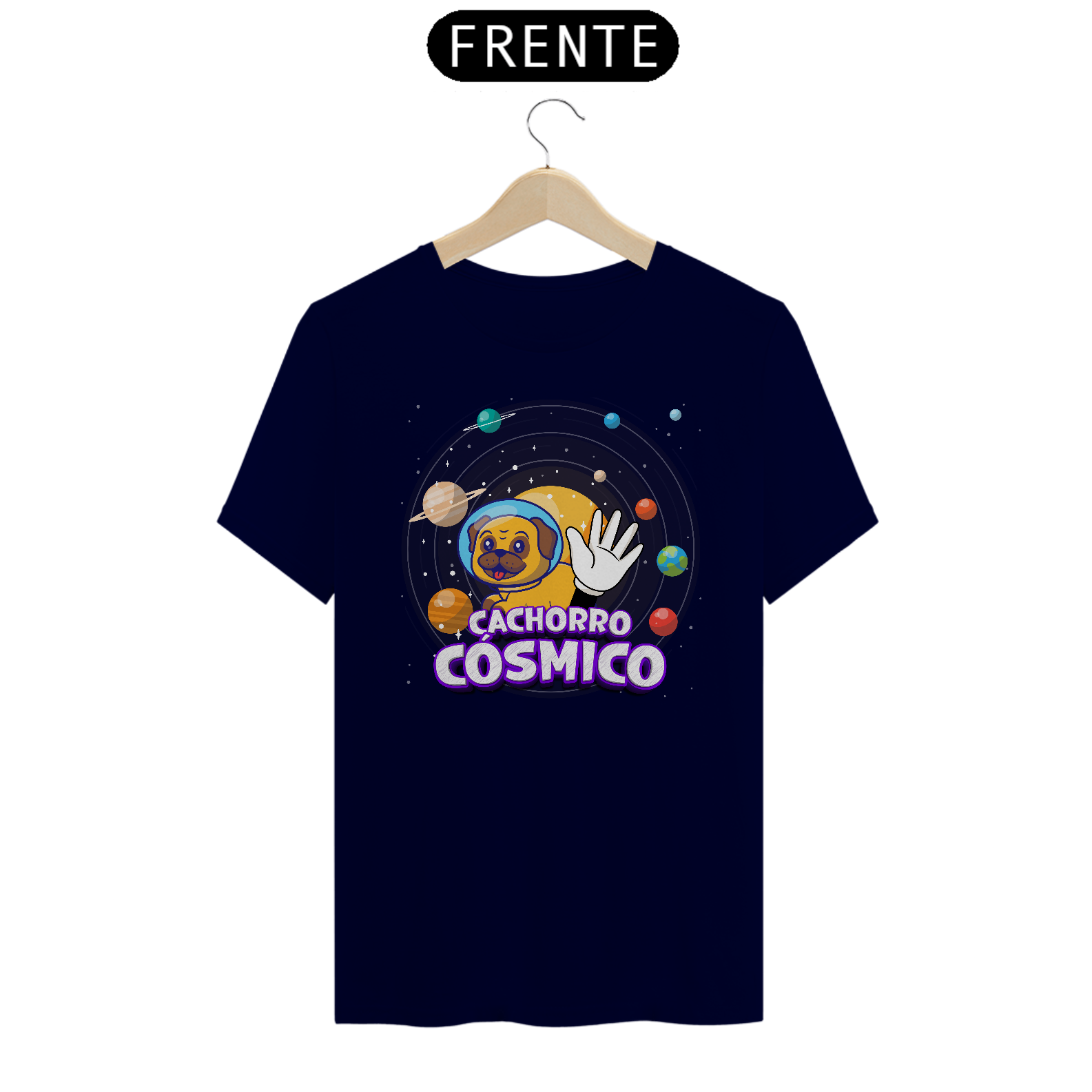 Nome do produto: Camiseta Cachorro Cósmico