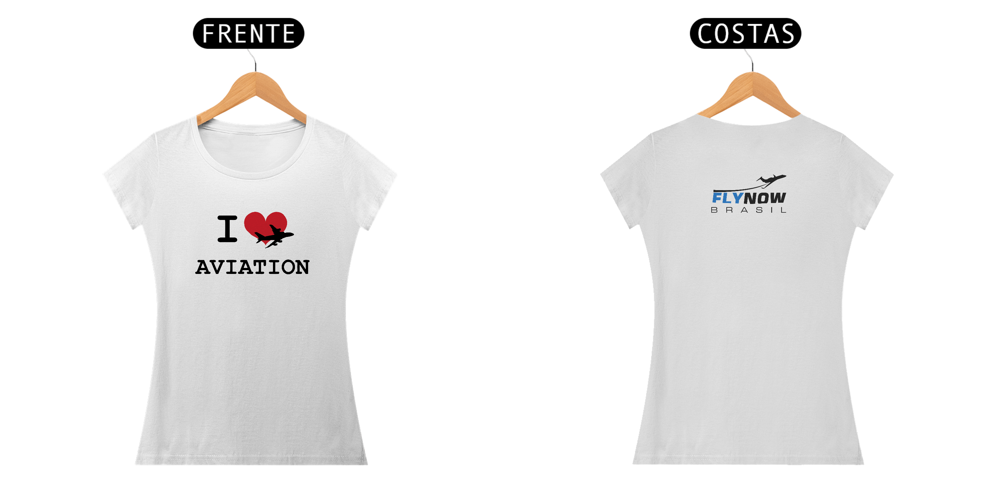 Nome do produto: Camiseta Babylook I Love Aviation